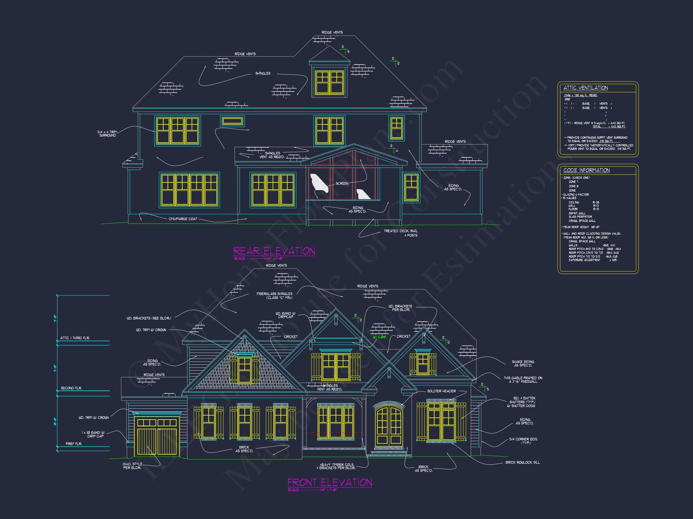 Modern house Plan with Spacious Floor Design and CAD Blueprint