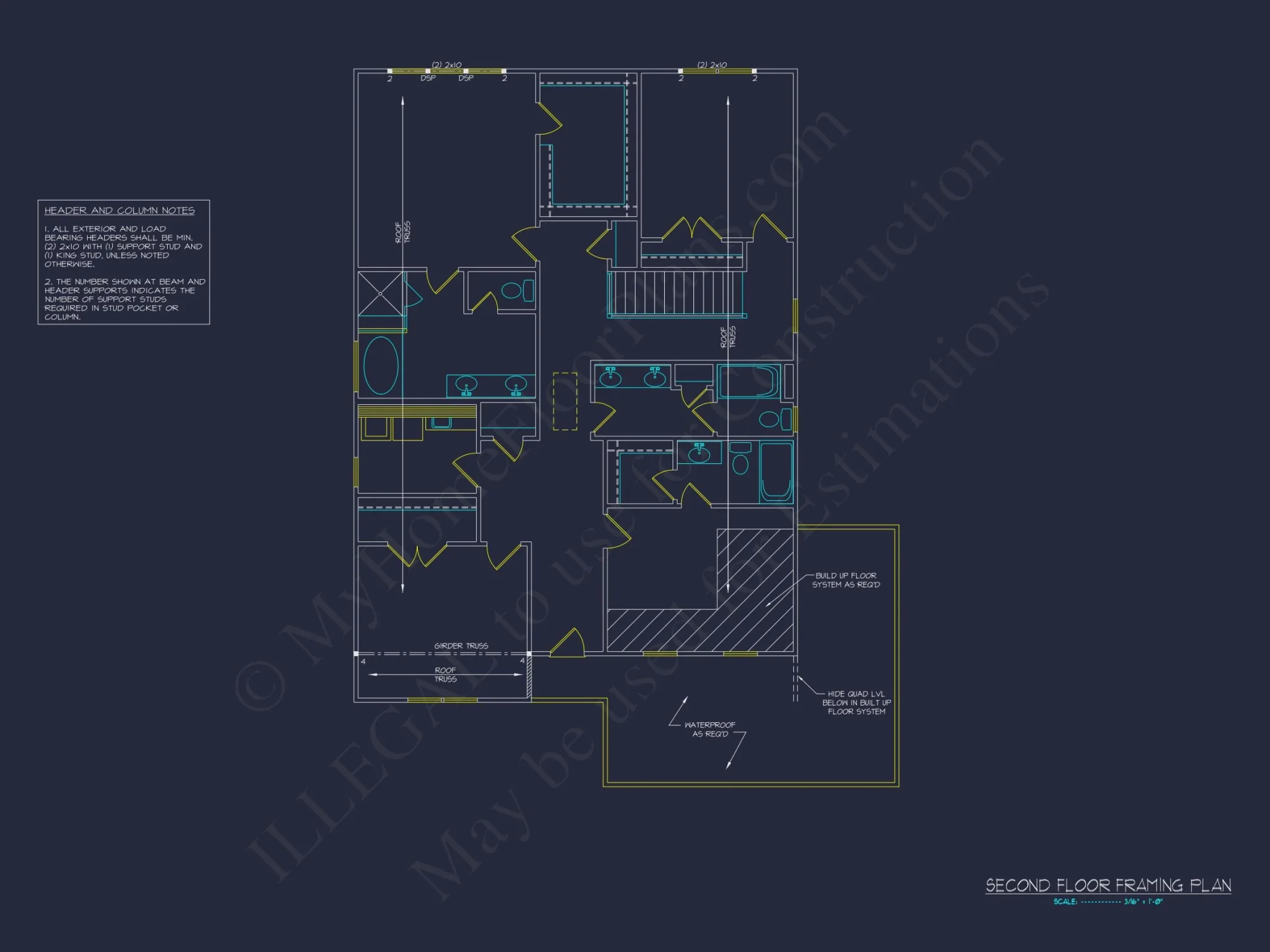 Modern Suburban house Floor Plan with CAD Design Features