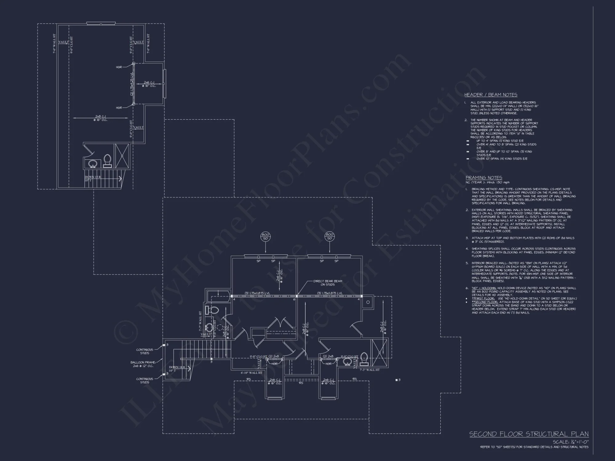 Elegant Southern house Floor Plan with CAD Designs and Blueprint