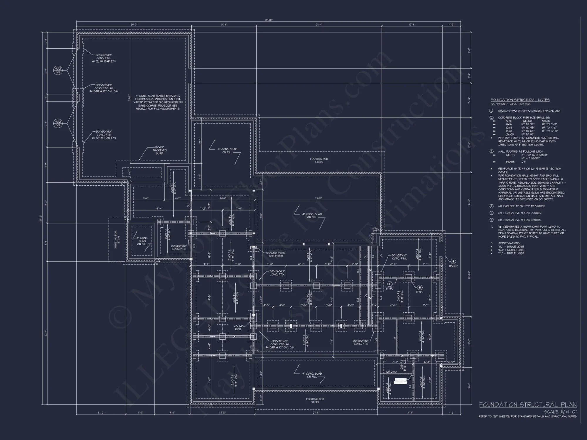 Elegant Southern house Floor Plan with CAD Designs and Blueprint