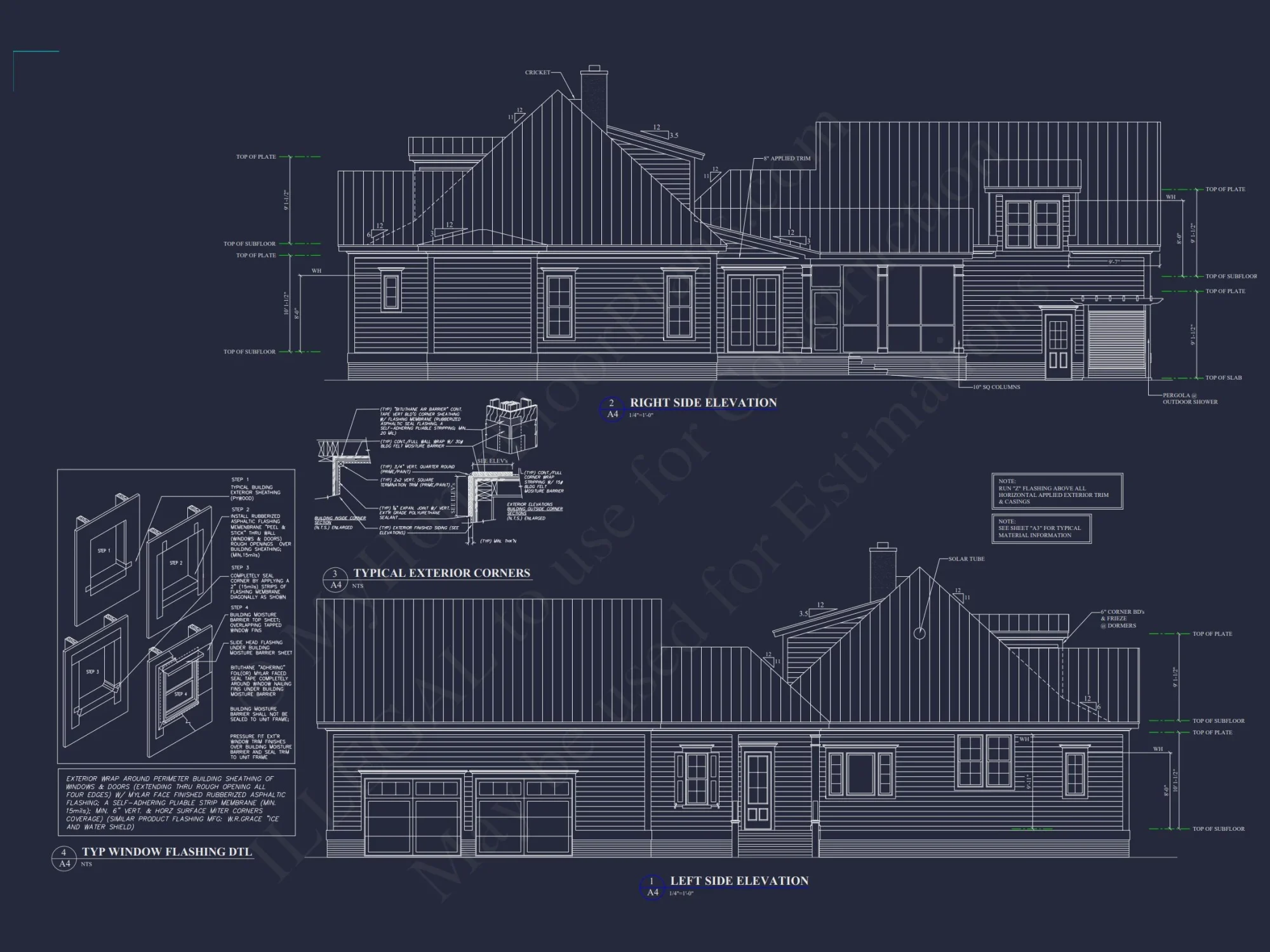 Elegant Southern house Floor Plan with CAD Designs and Blueprint