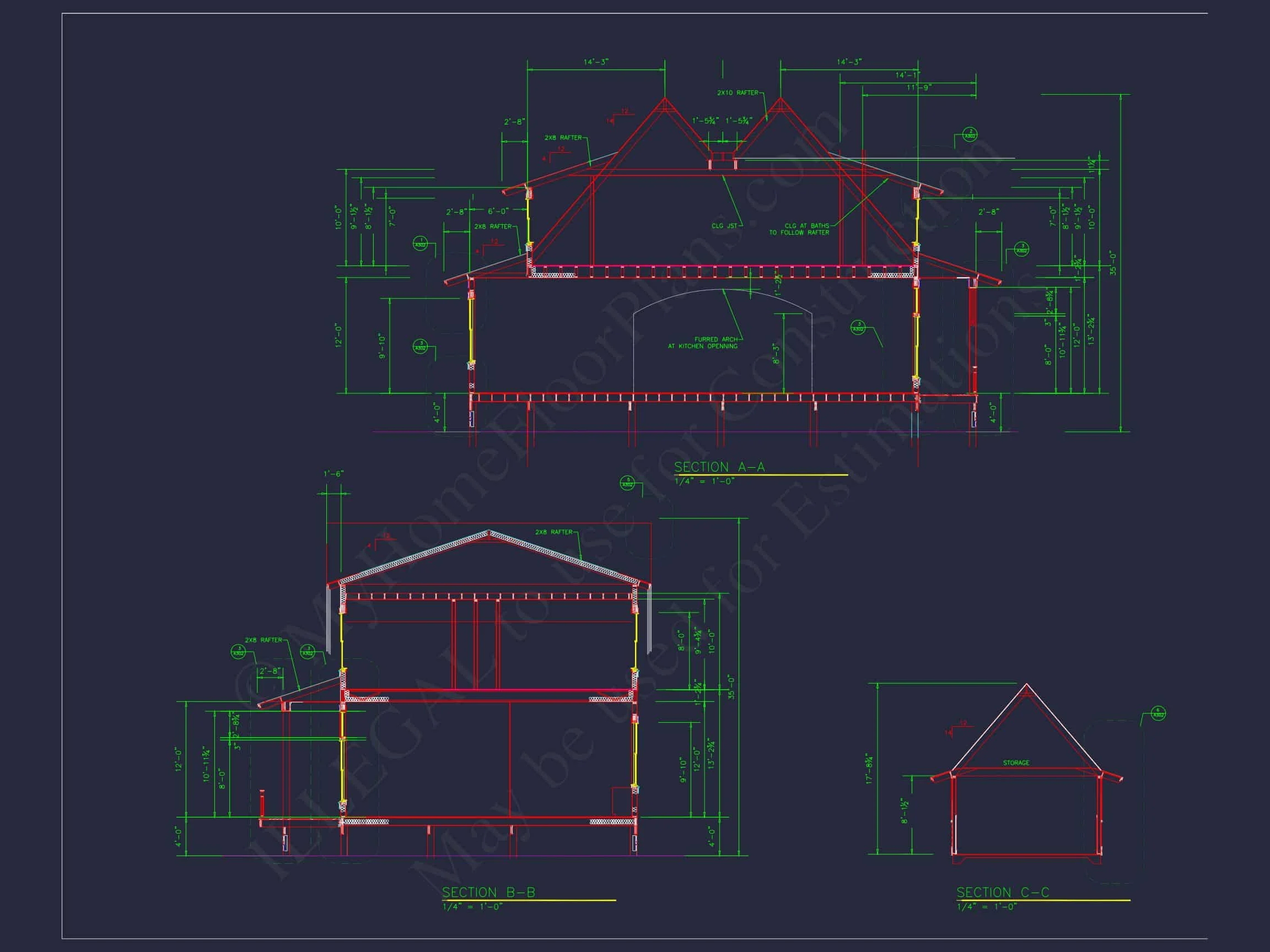 Traditional Craftsman house Plan with Detailed CAD Designs