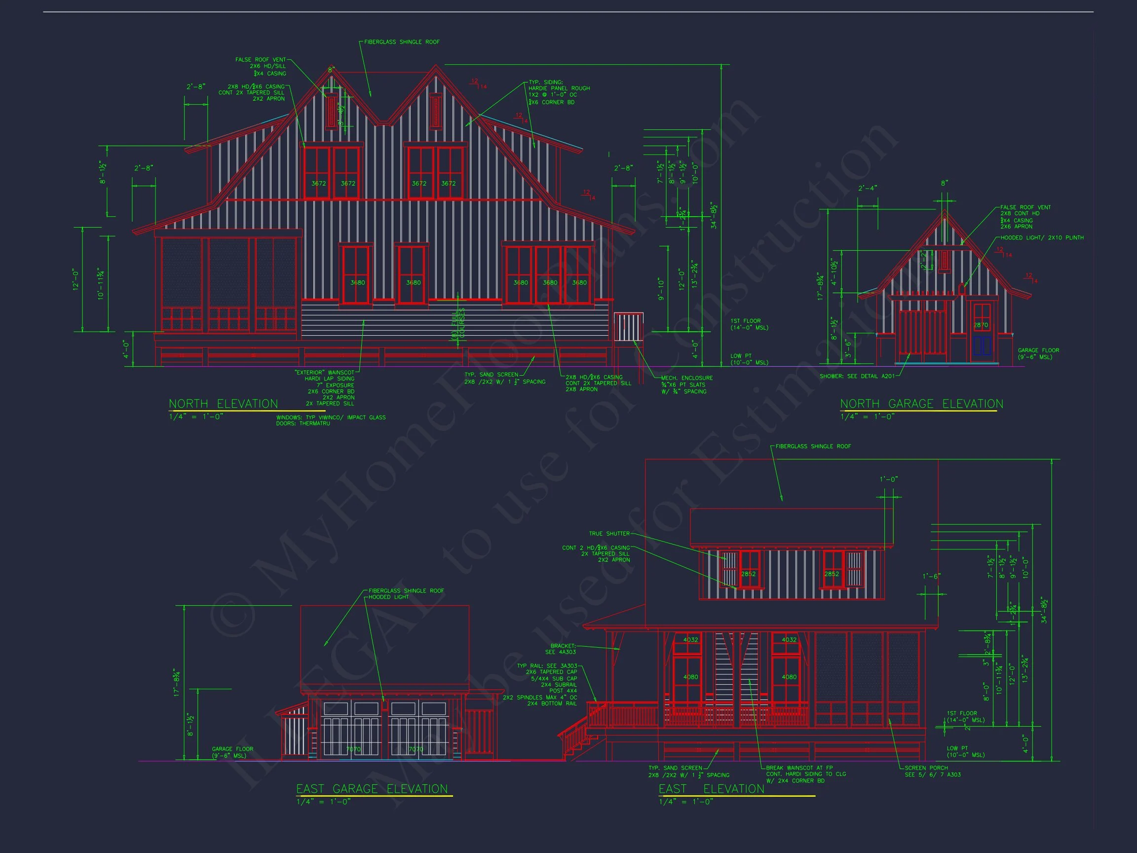 Traditional Craftsman house Plan with Detailed CAD Designs
