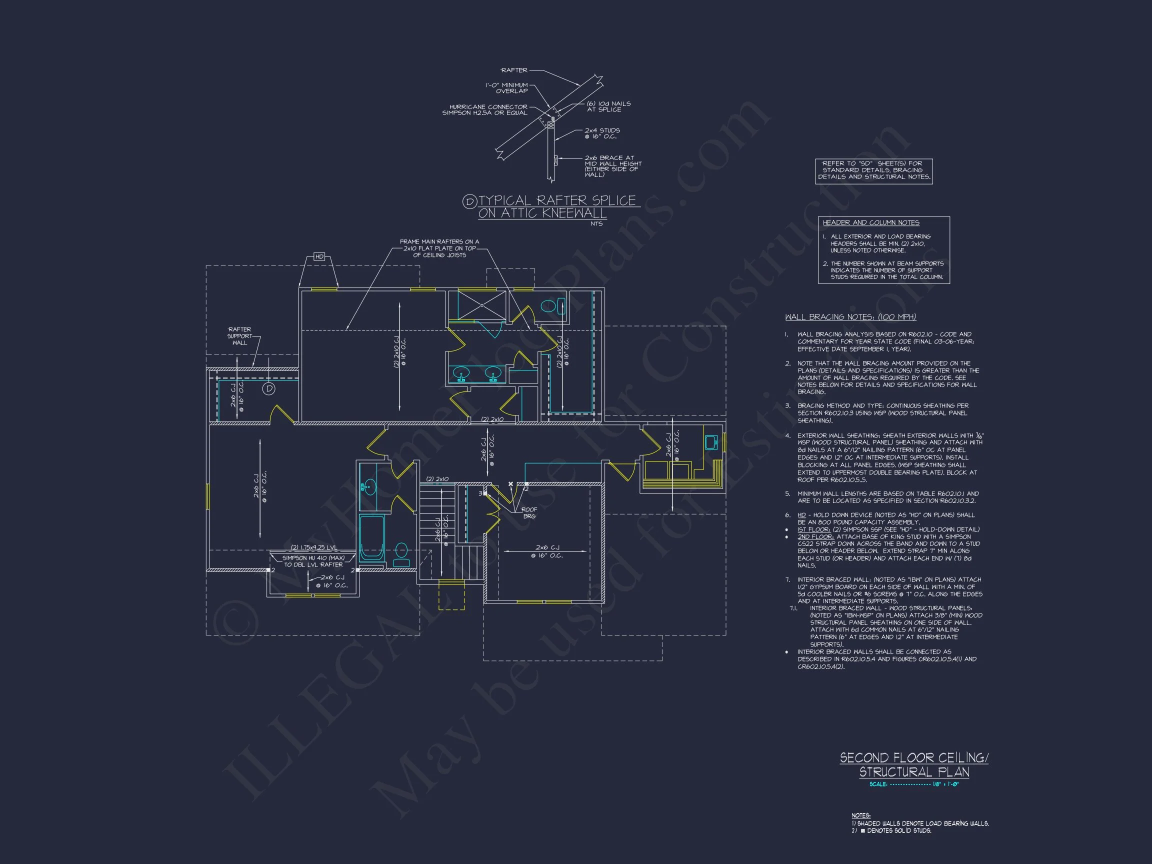 Modern Craftsman house Plan with Detailed Floor Blueprint