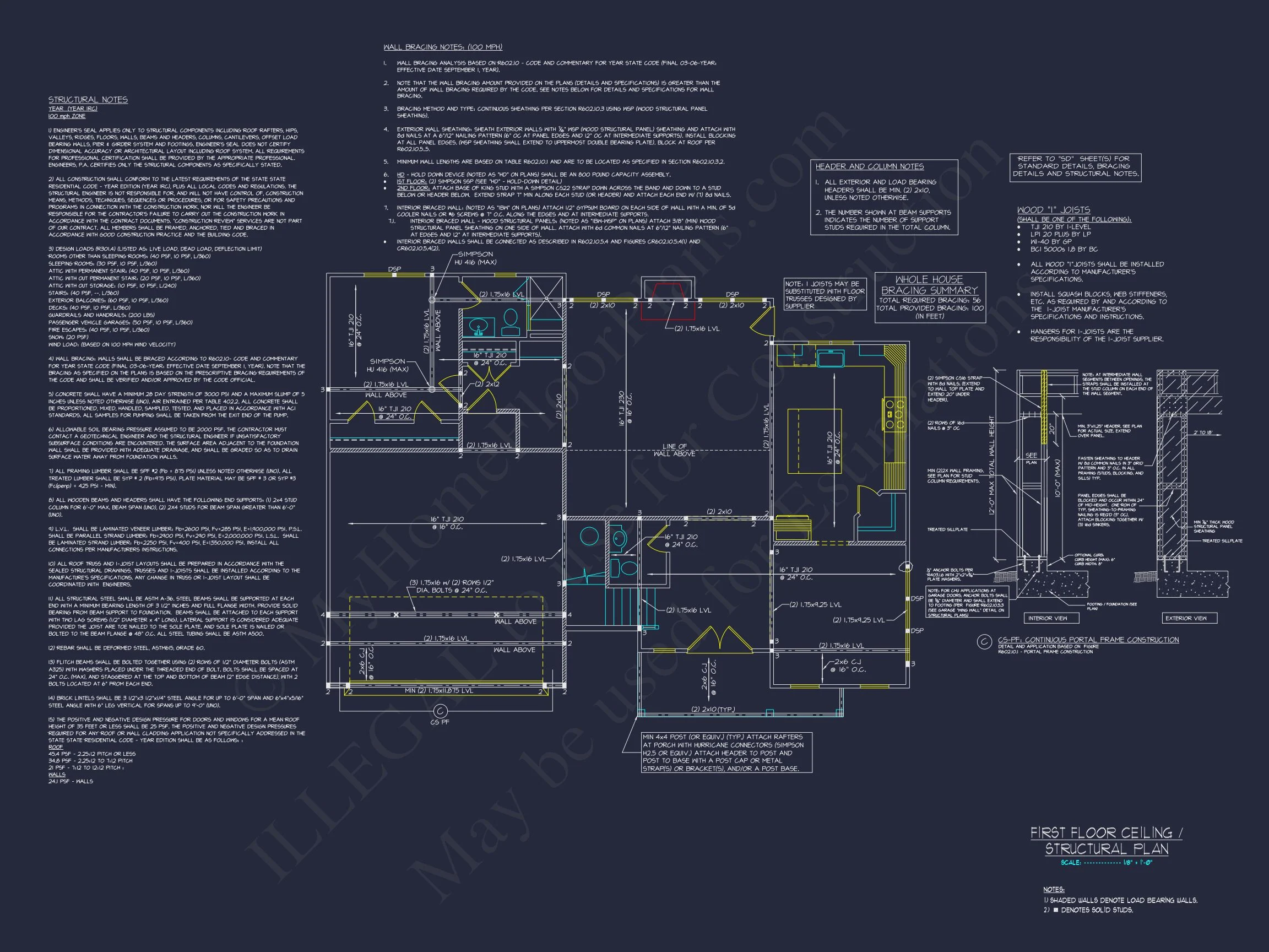 Modern Craftsman house Plan with Detailed Floor Blueprint