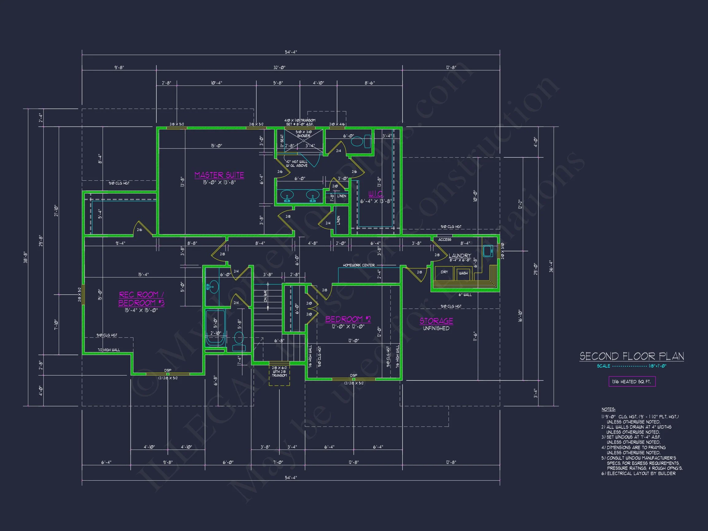 Modern Craftsman house Plan with Detailed Floor Blueprint