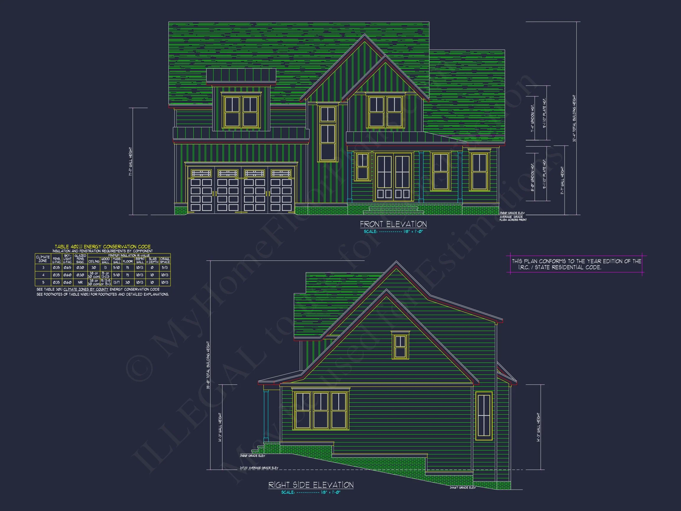 Modern Craftsman house Plan with Detailed Floor Blueprint