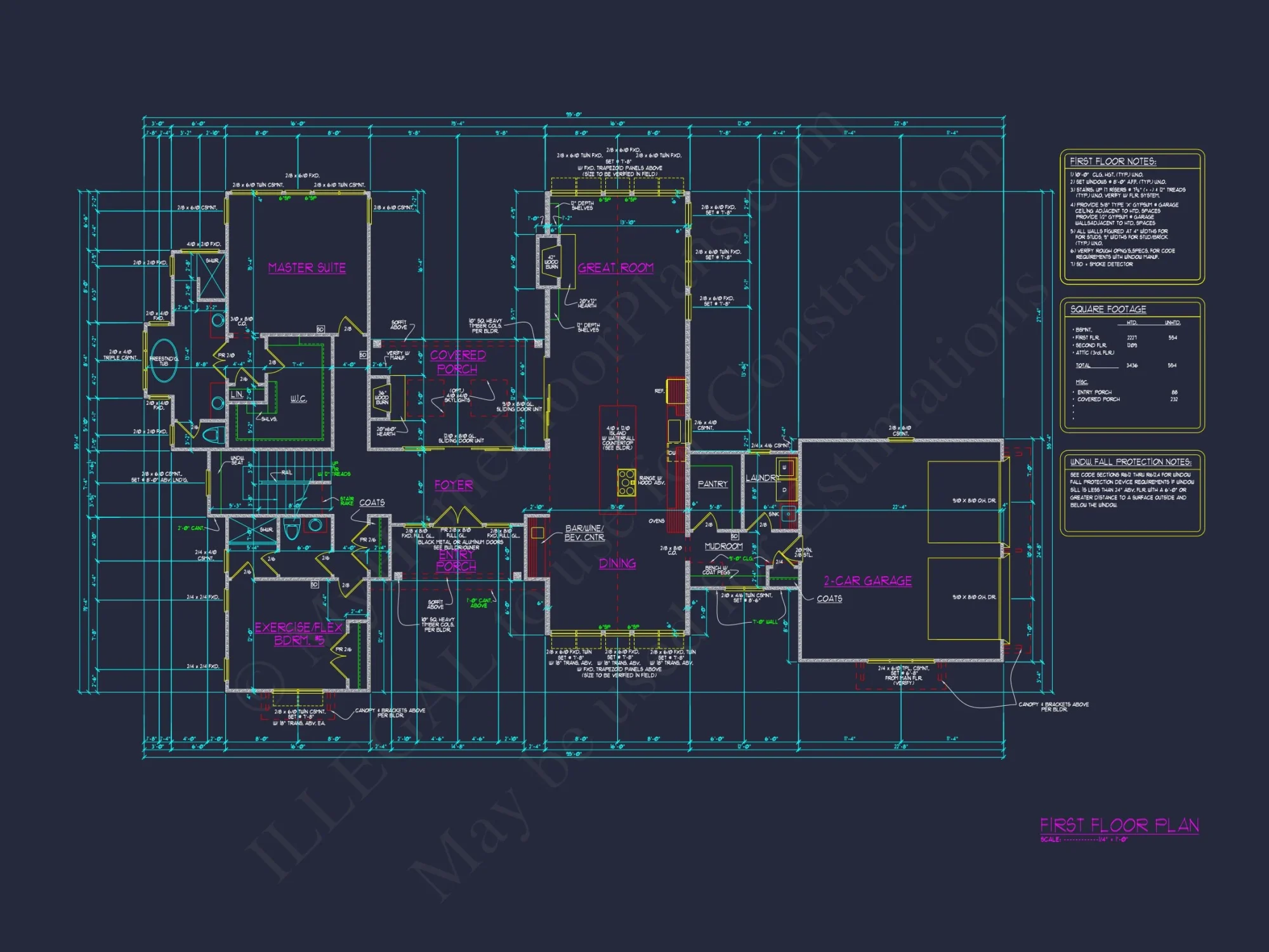 4-Bedroom Modern Craftsman house Plan With Stunning Designs