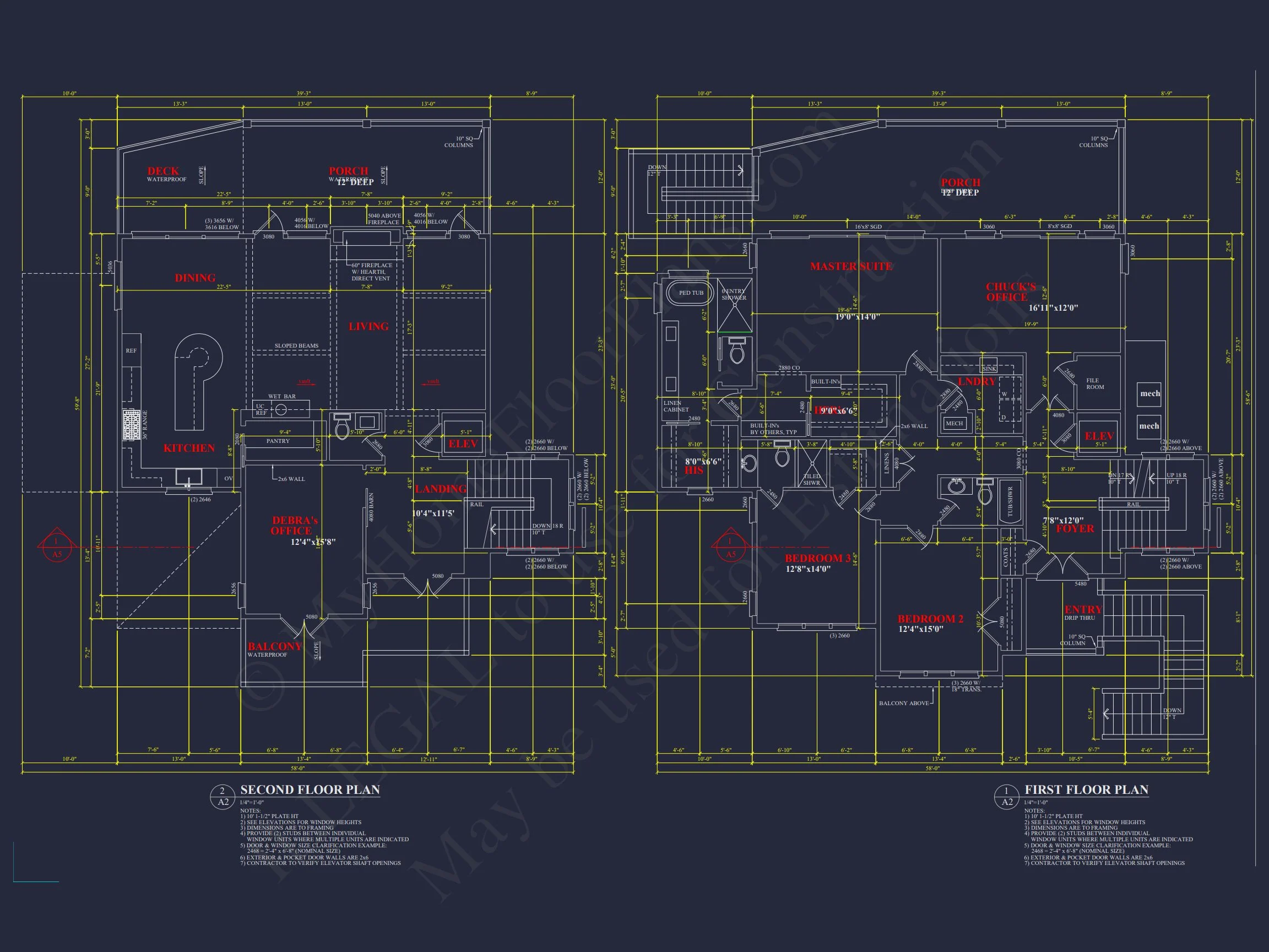 Modern house Plan with CAD Designs, Floor Plans & Blueprint