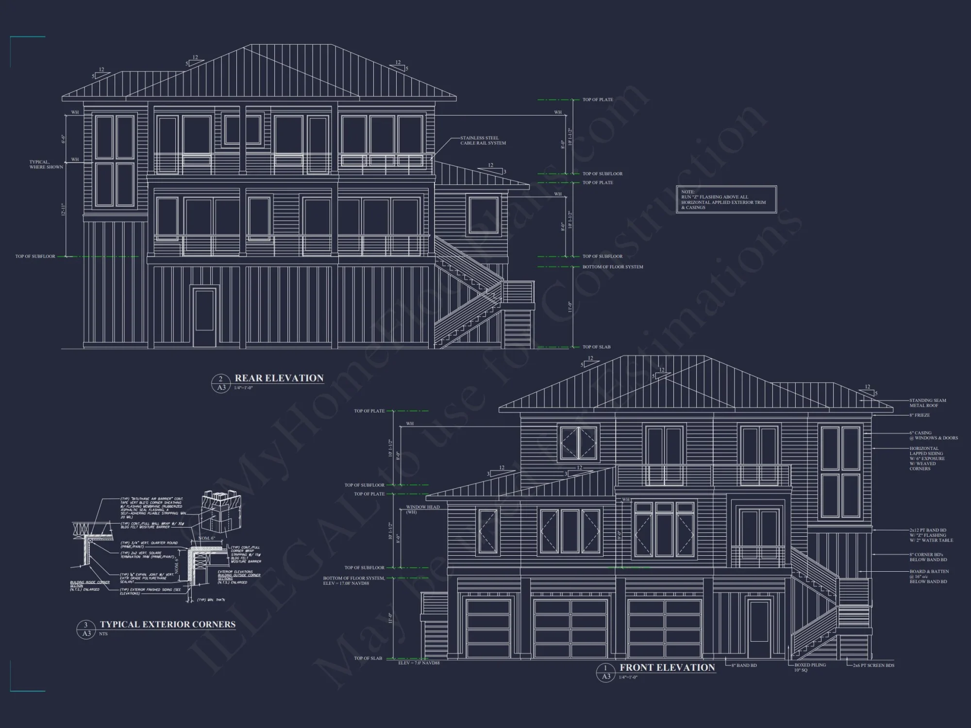 Modern house Plan with CAD Designs, Floor Plans & Blueprint