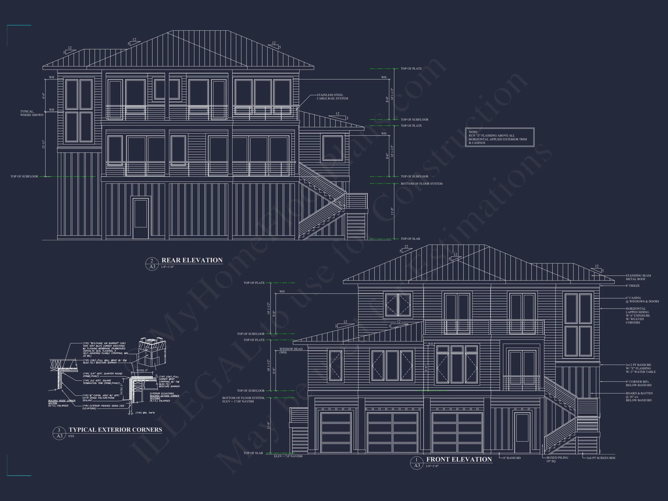 Modern house Plan with CAD Designs, Floor Plans & Blueprint