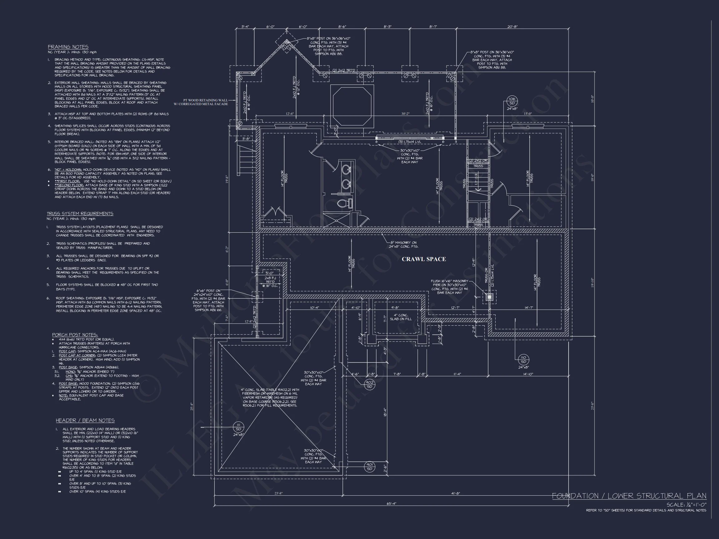 Craftsman house Plan with 2 Floors, CAD Designs & Open Layout