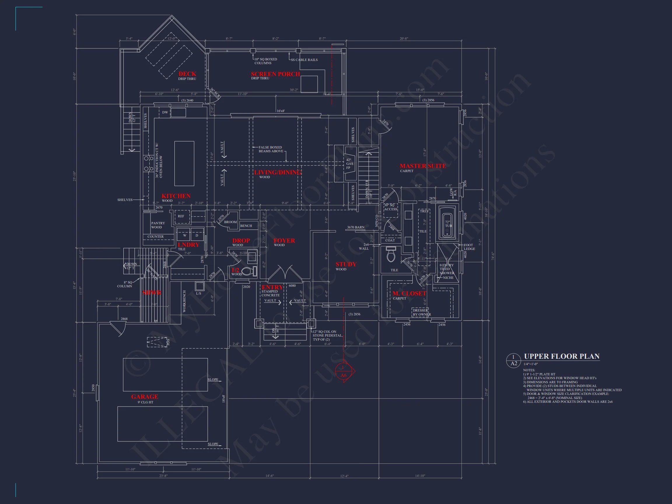 Craftsman house Plan with 2 Floors, CAD Designs & Open Layout