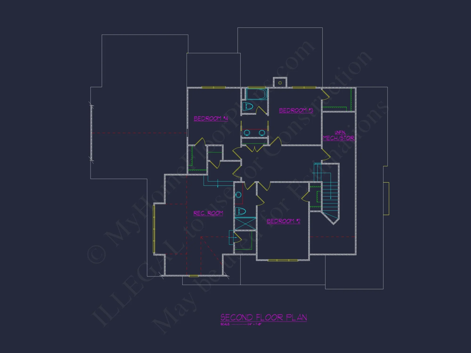 Spacious house Plan with Stunning CAD Floor Plan Designs