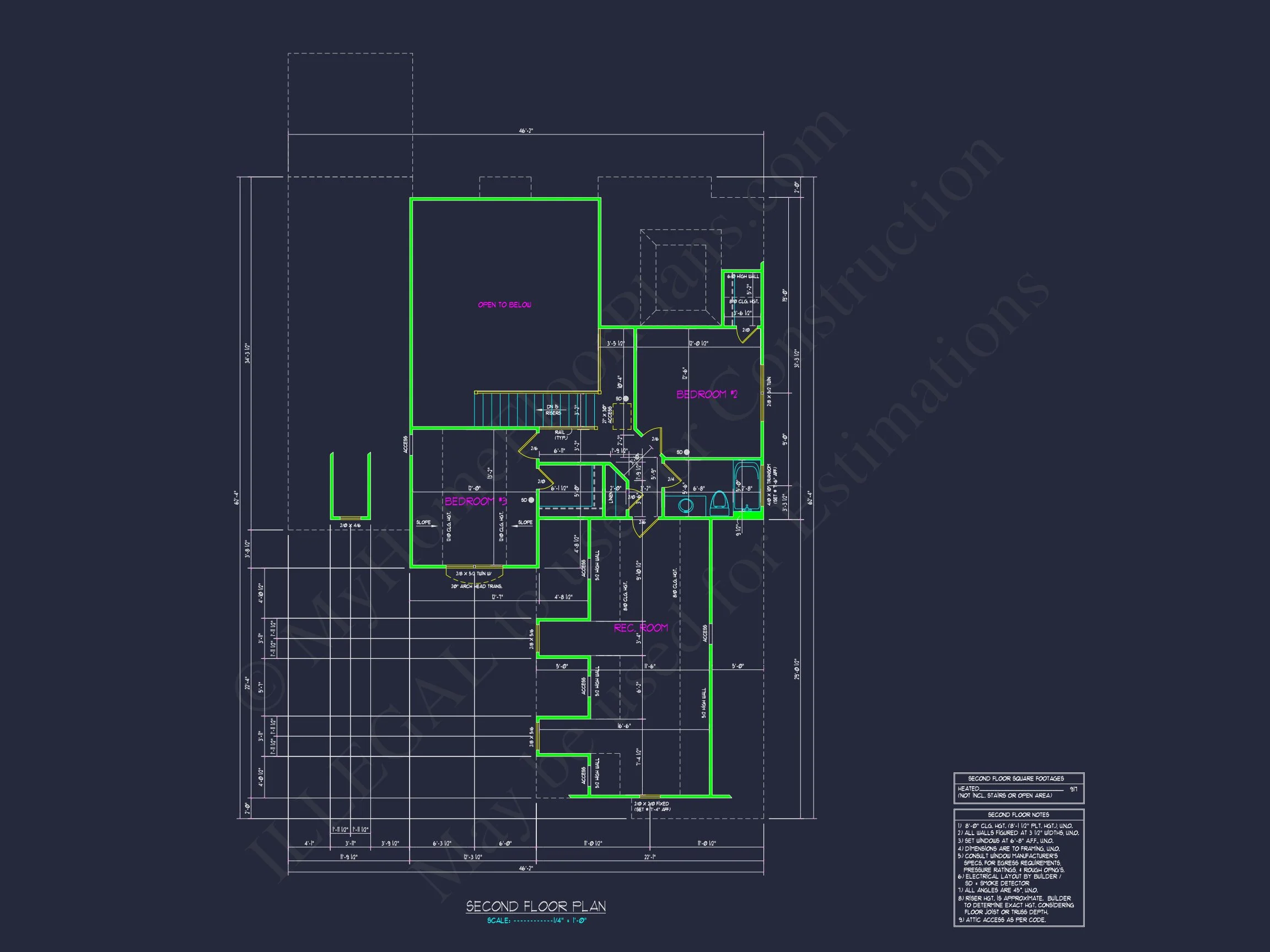 18-1304 HOUSE PLAN - Traditional Craftsman House Plan with 1.5 Floors and Open Design 6 Traditional Craftsman house Plan with 1.5 Floors and Open Design