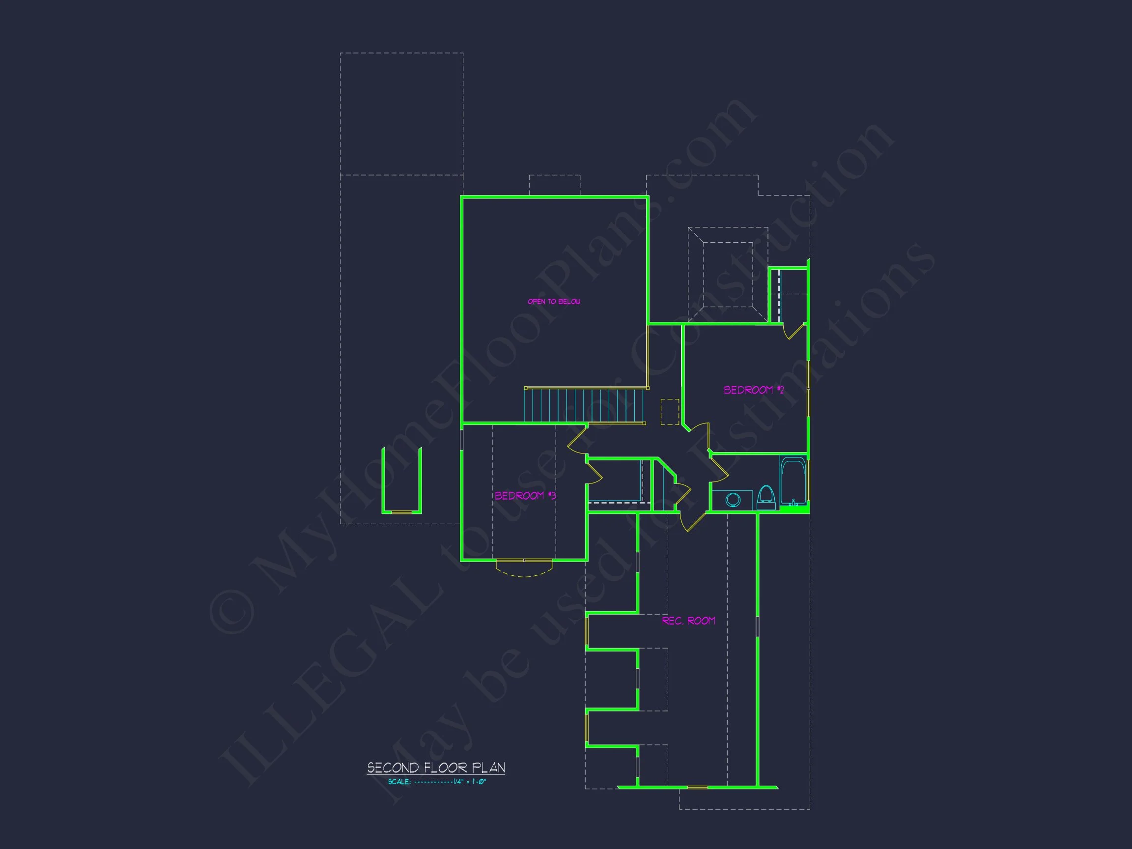 18-1304 HOUSE PLAN - Traditional Craftsman House Plan with 1.5 Floors and Open Design 4 Traditional Craftsman house Plan with 1.5 Floors and Open Design