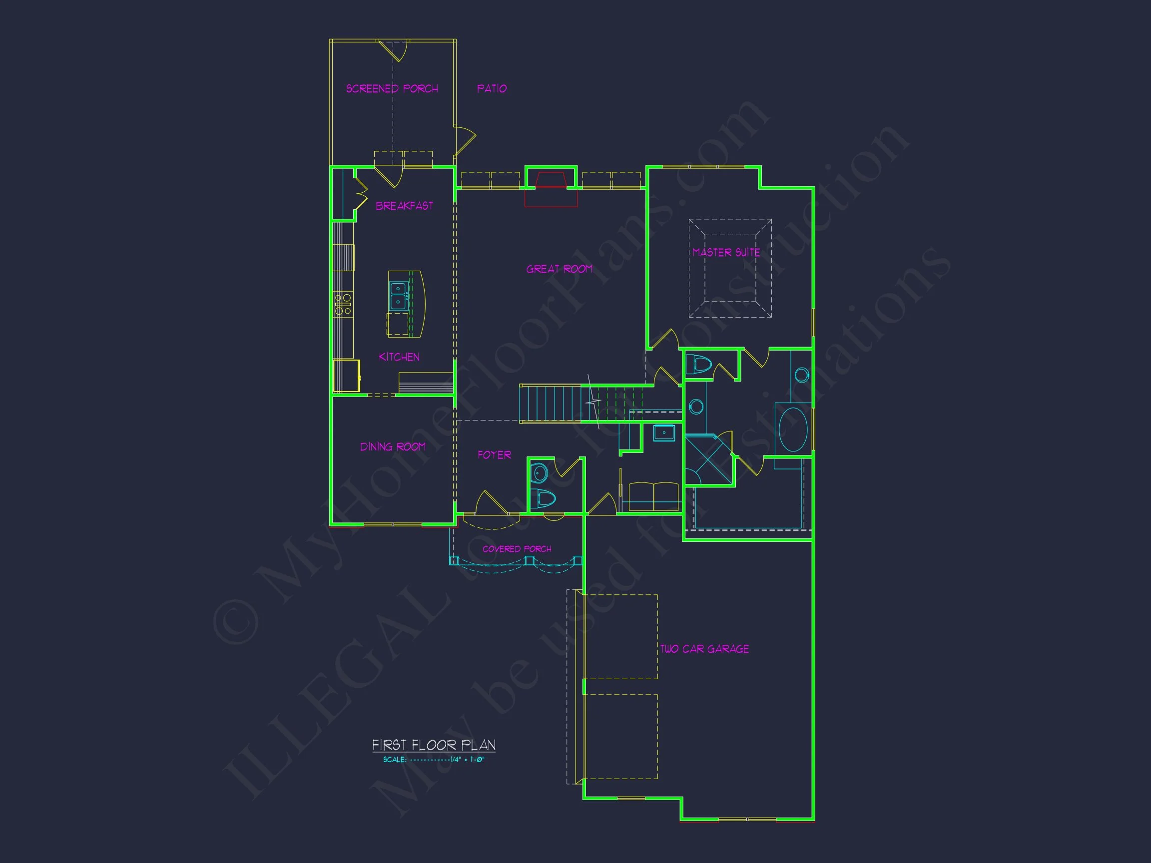 18-1304 HOUSE PLAN - Traditional Craftsman House Plan with 1.5 Floors and Open Design 3 Traditional Craftsman house Plan with 1.5 Floors and Open Design