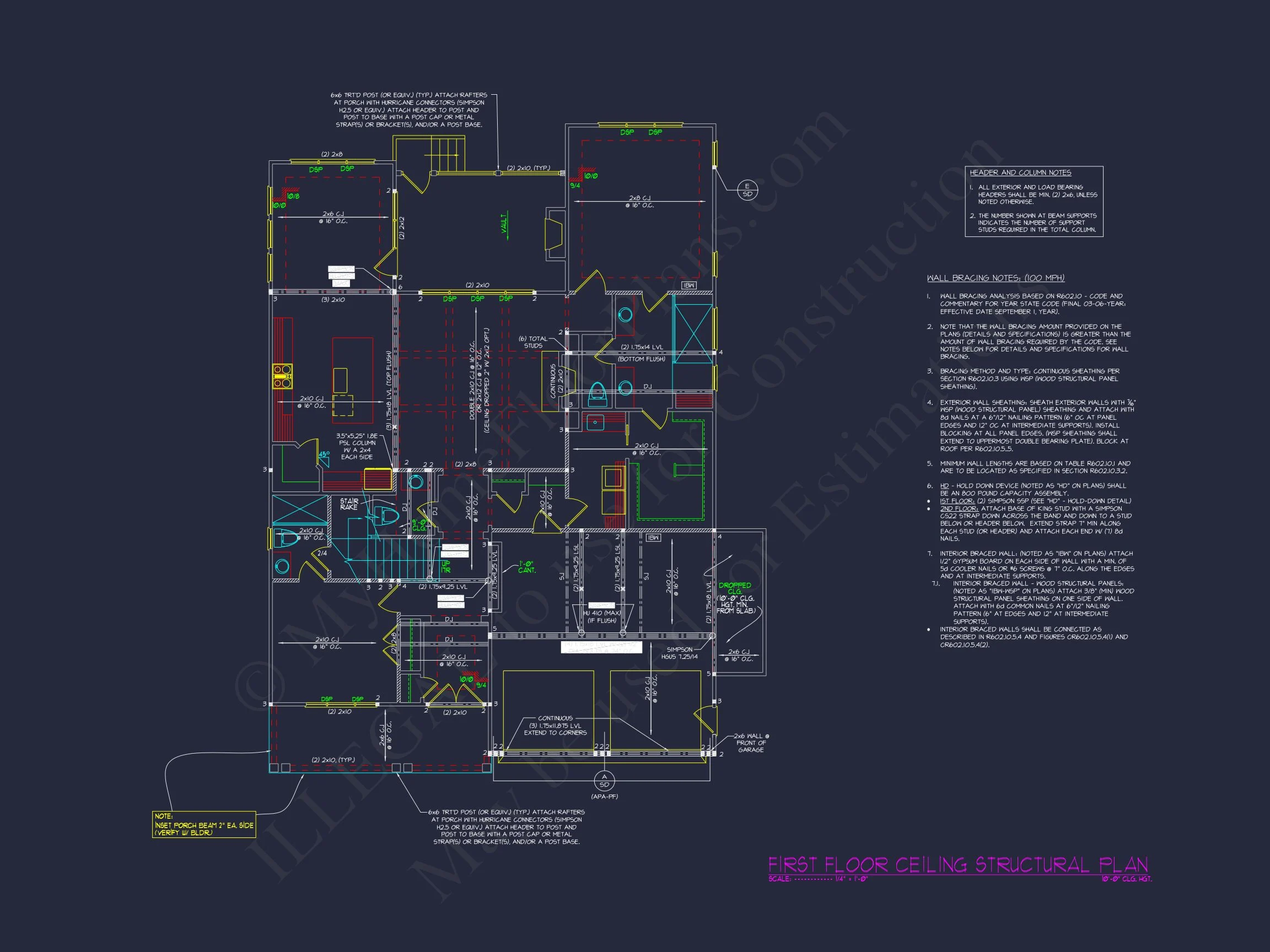 Spacious Traditional Craftsman house Plan with Detailed Blueprint