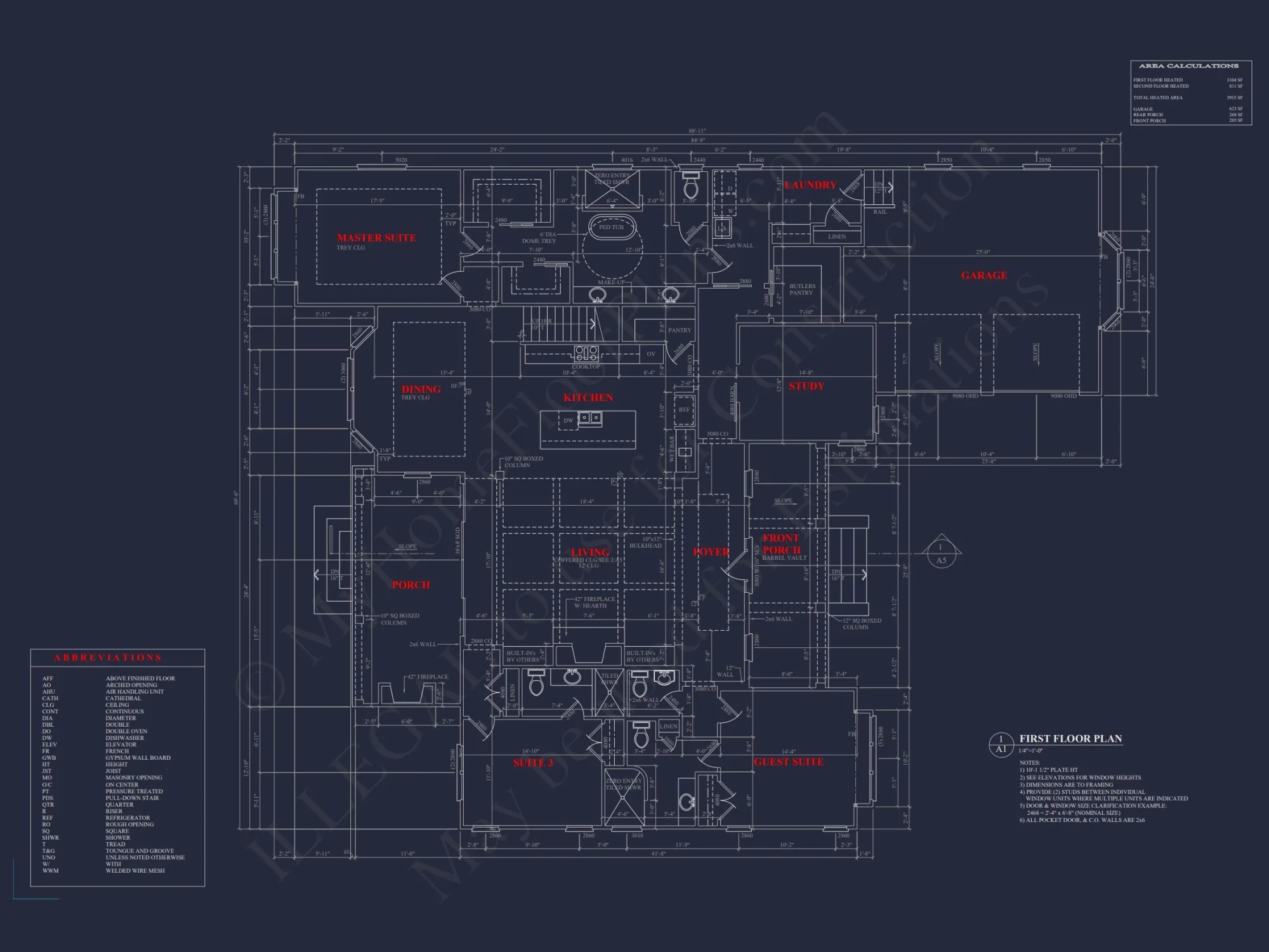 Modern Craftsman house Plan with Spacious Floor Designs