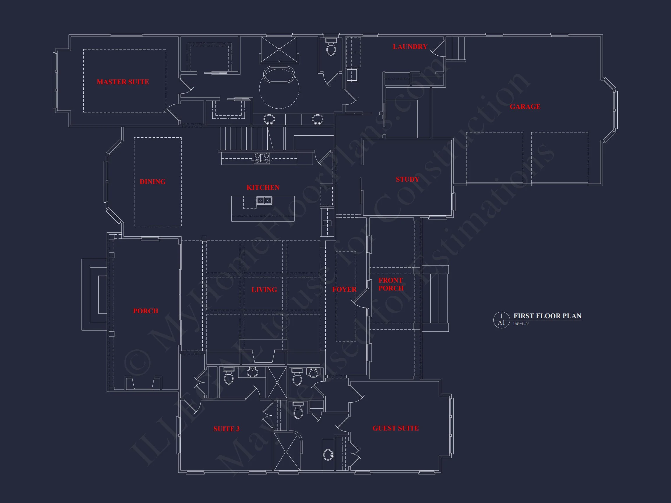 Modern Craftsman house Plan with Spacious Floor Designs