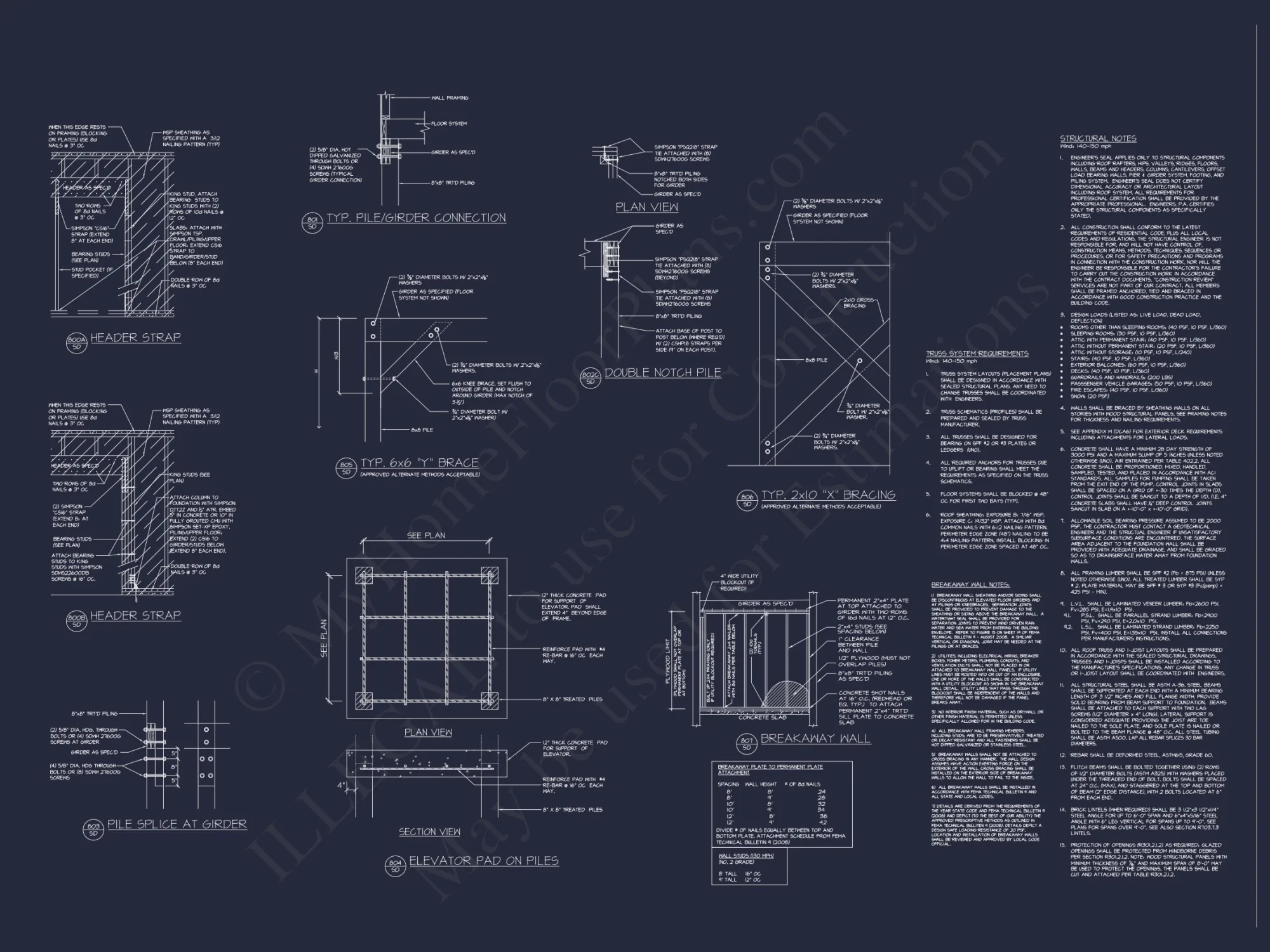 Elegant Coastal house Plan with CAD Blueprint & Designs