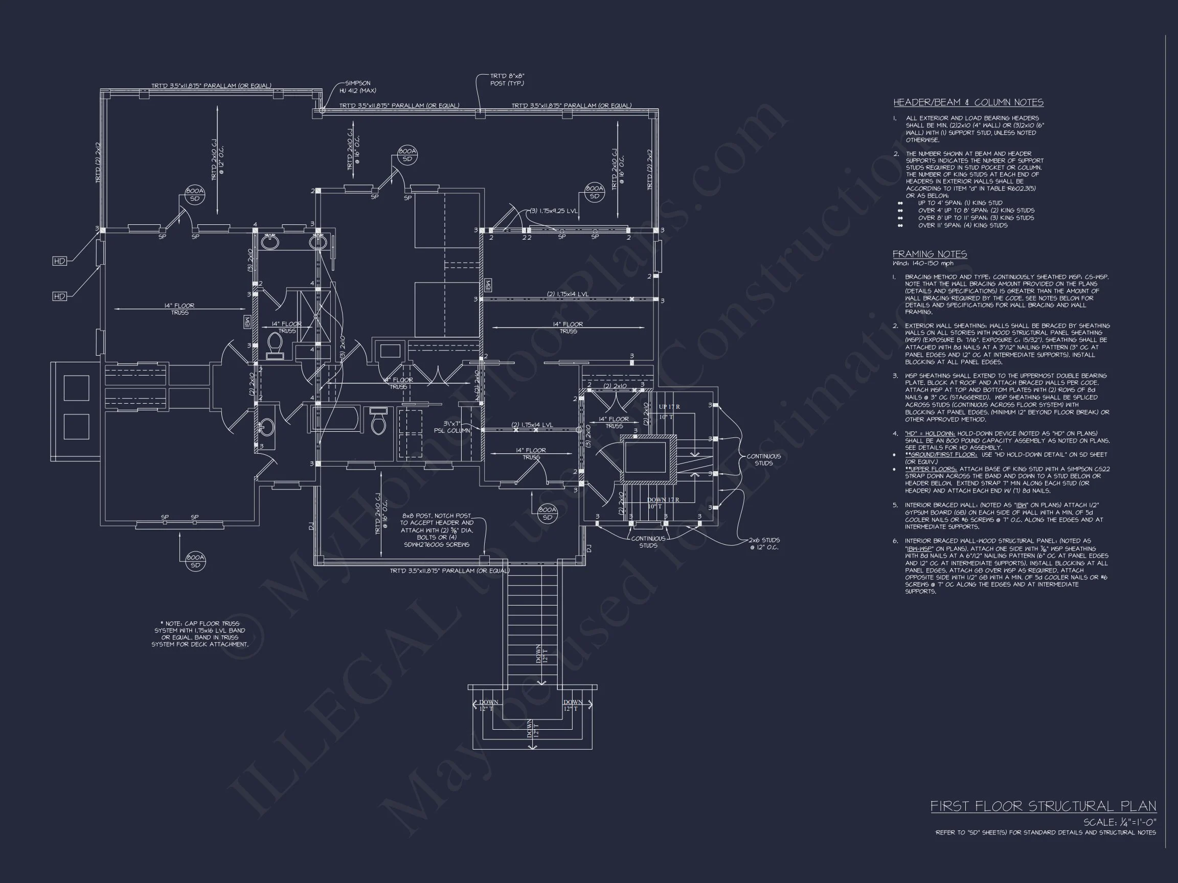 Elegant Coastal house Plan with CAD Blueprint & Designs