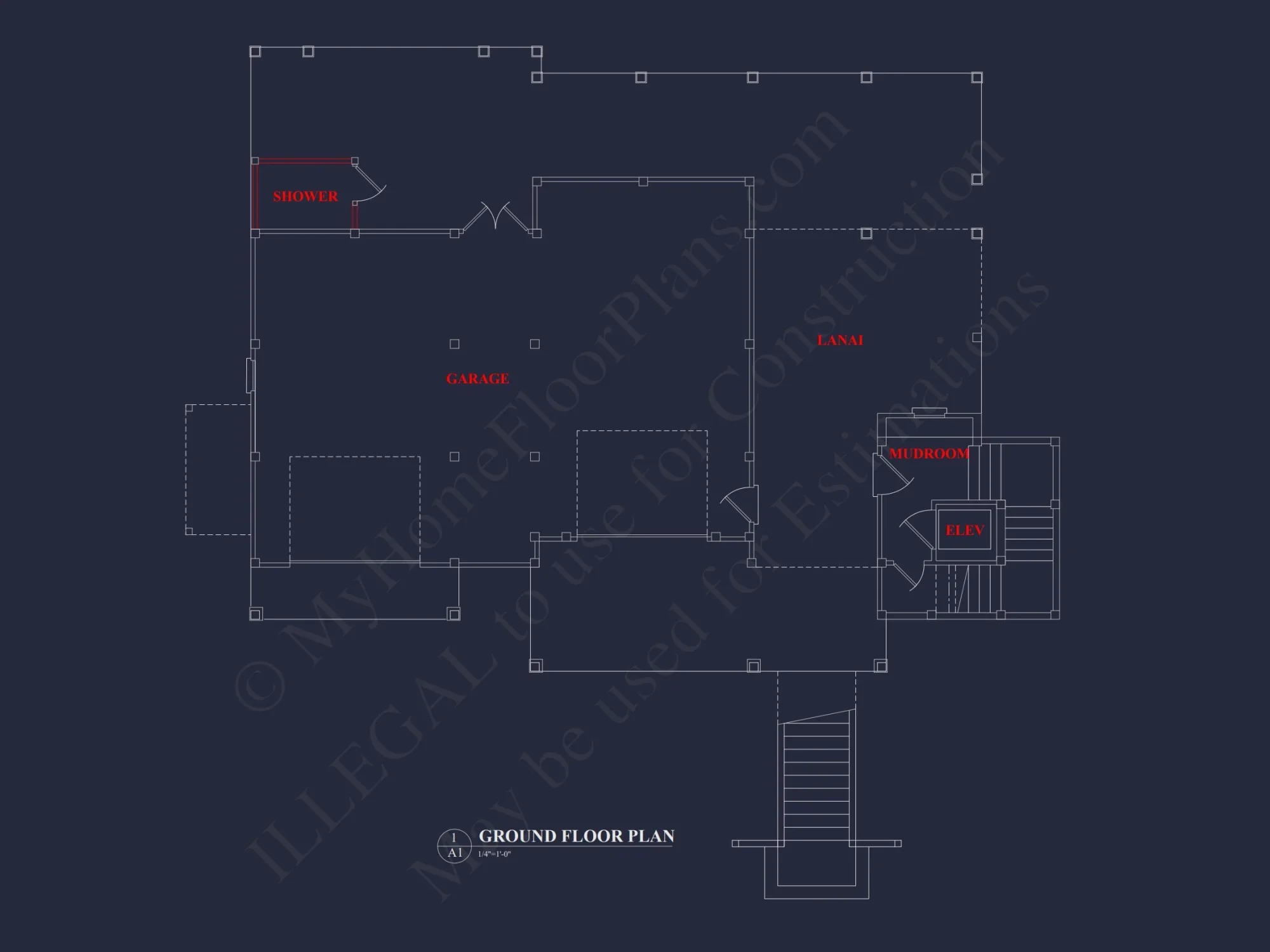 Elegant Coastal house Plan with CAD Blueprint & Designs