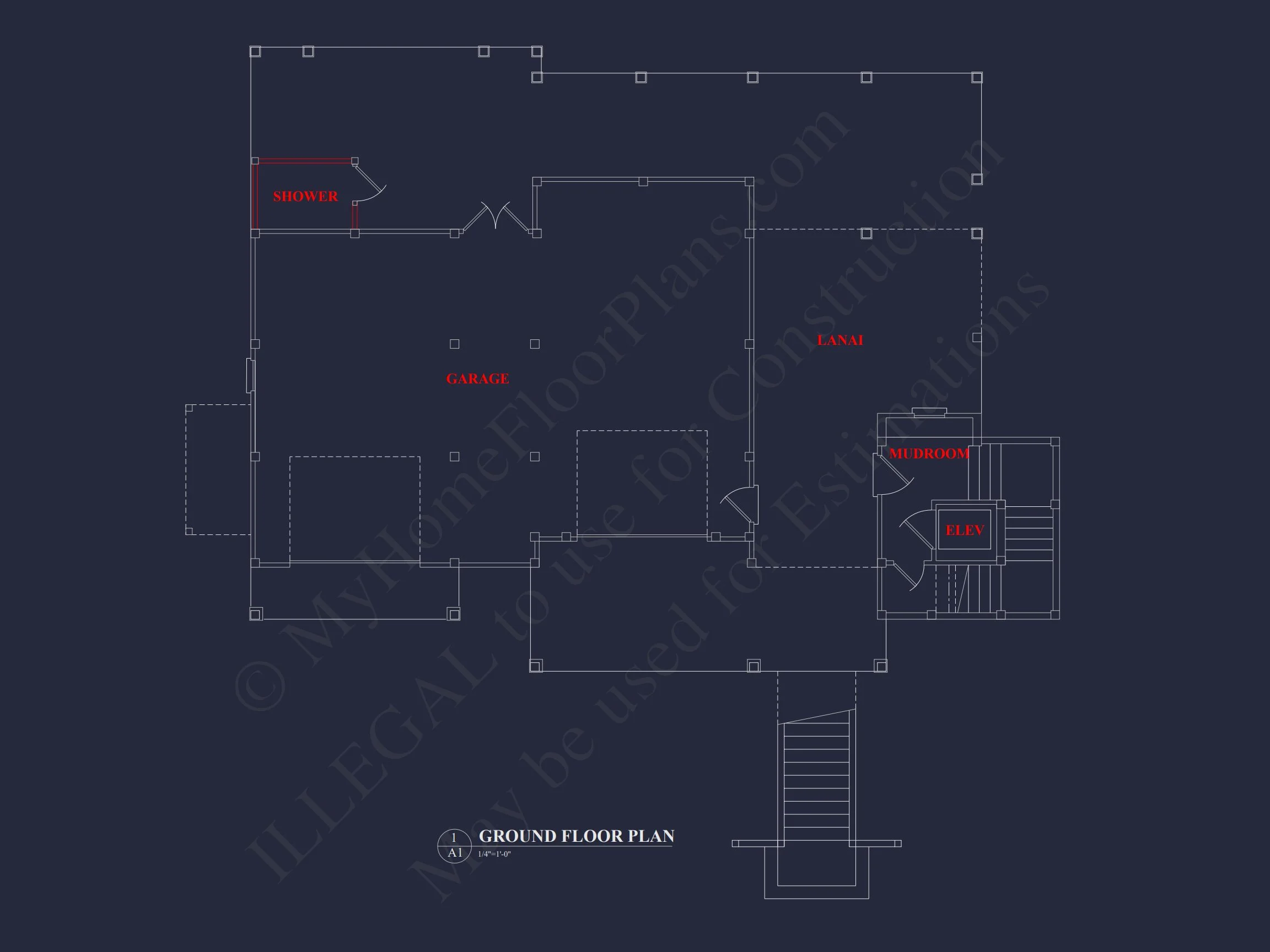 Elegant Coastal house Plan with CAD Blueprint & Designs