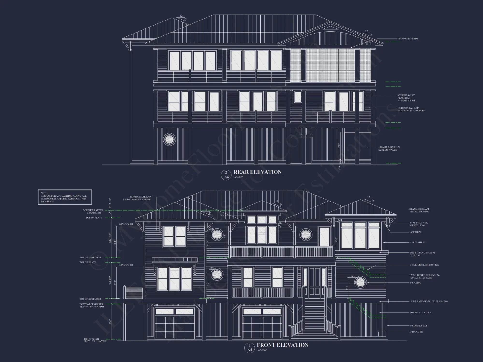 Elegant Coastal house Plan with CAD Blueprint & Designs