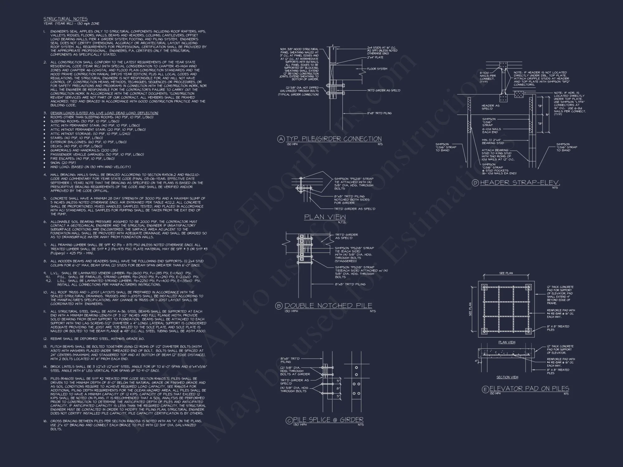 Modern Coastal house Plan with CAD-Designed Architectural Floors