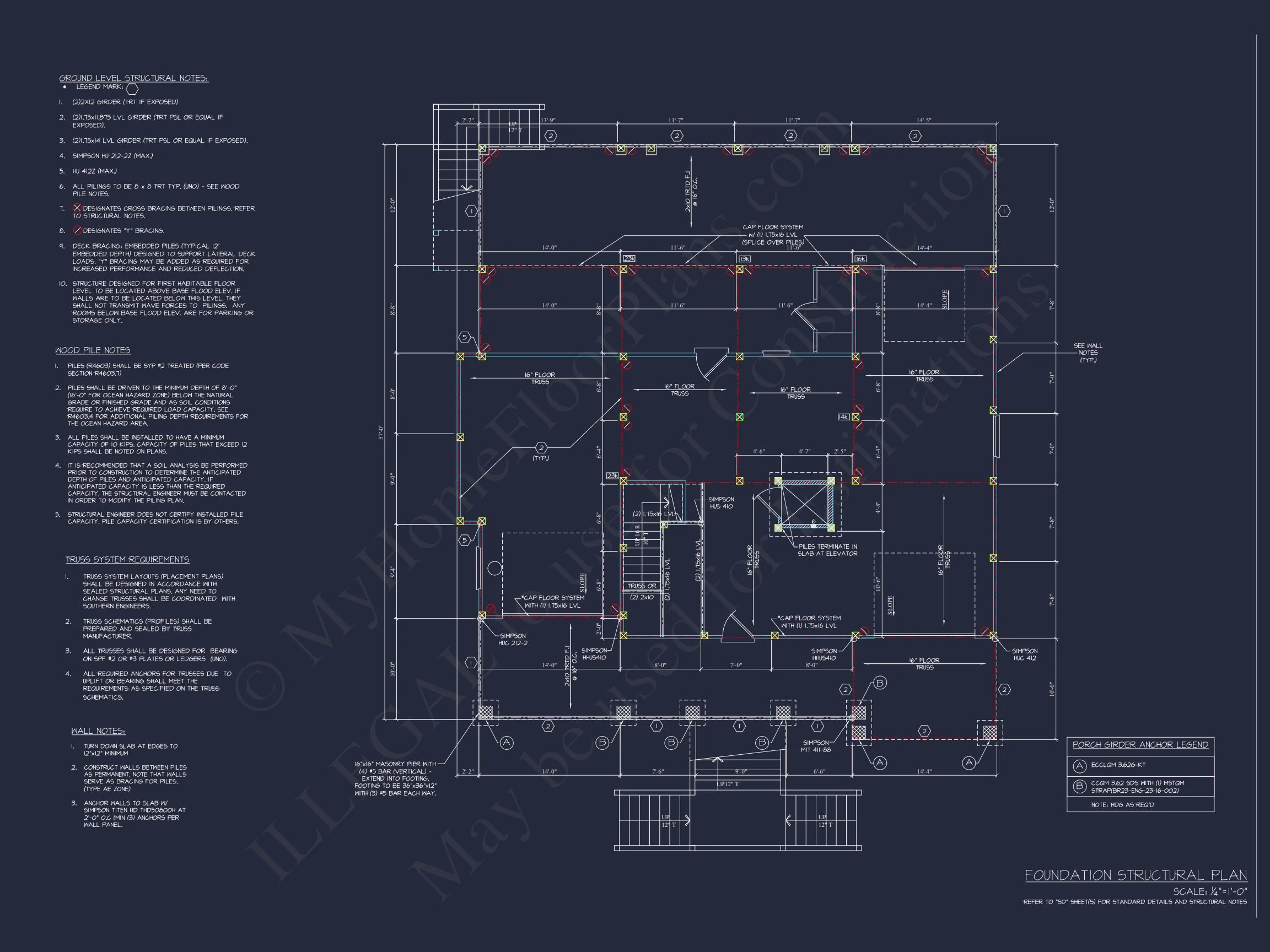 18-1197 HOUSE PLAN - Modern Coastal House Plan with CAD-Designed Architectural Floors 12 Modern Coastal house Plan with CAD-Designed Architectural Floors