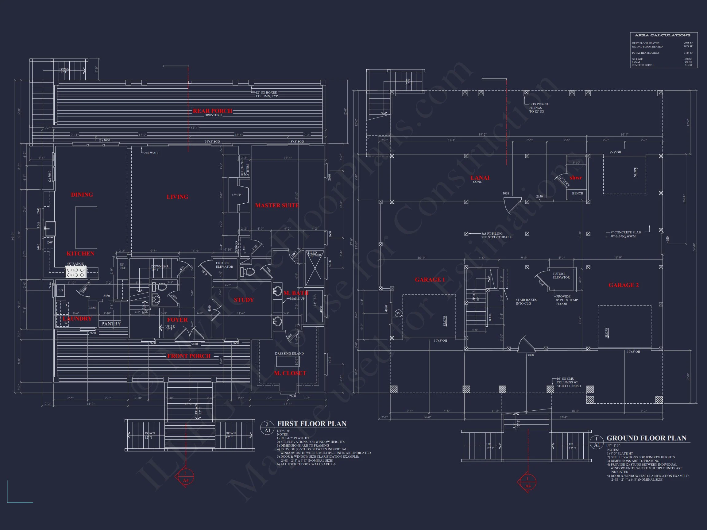 18-1197 HOUSE PLAN - Modern Coastal House Plan with CAD-Designed Architectural Floors 7 Modern Coastal house Plan with CAD-Designed Architectural Floors