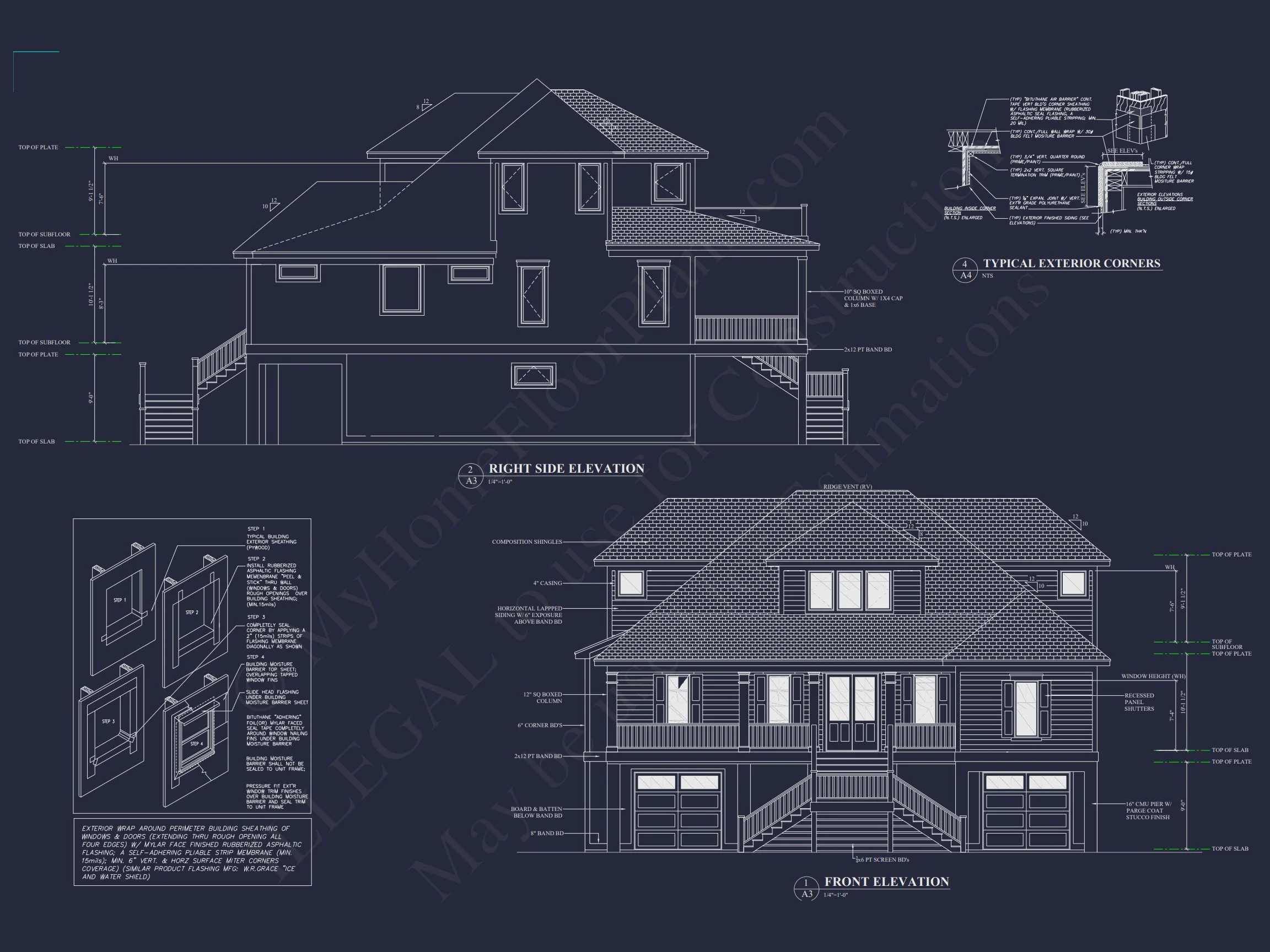 18-1197 HOUSE PLAN - Modern Coastal House Plan with CAD-Designed Architectural Floors 2 Modern Coastal house Plan with CAD-Designed Architectural Floors