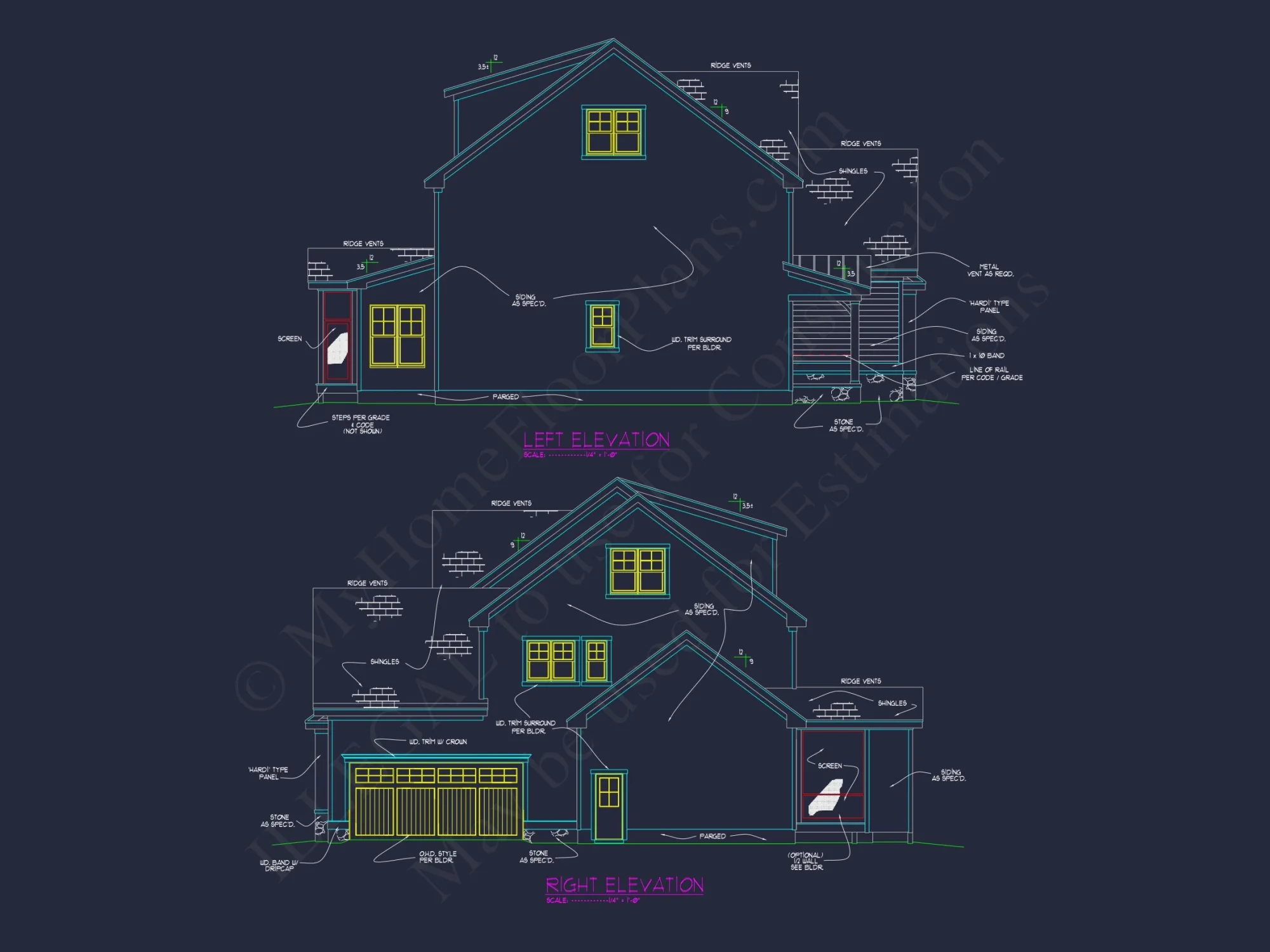 Elegant house Plan with Detailed Blueprint, CAD, and Architecture Designs