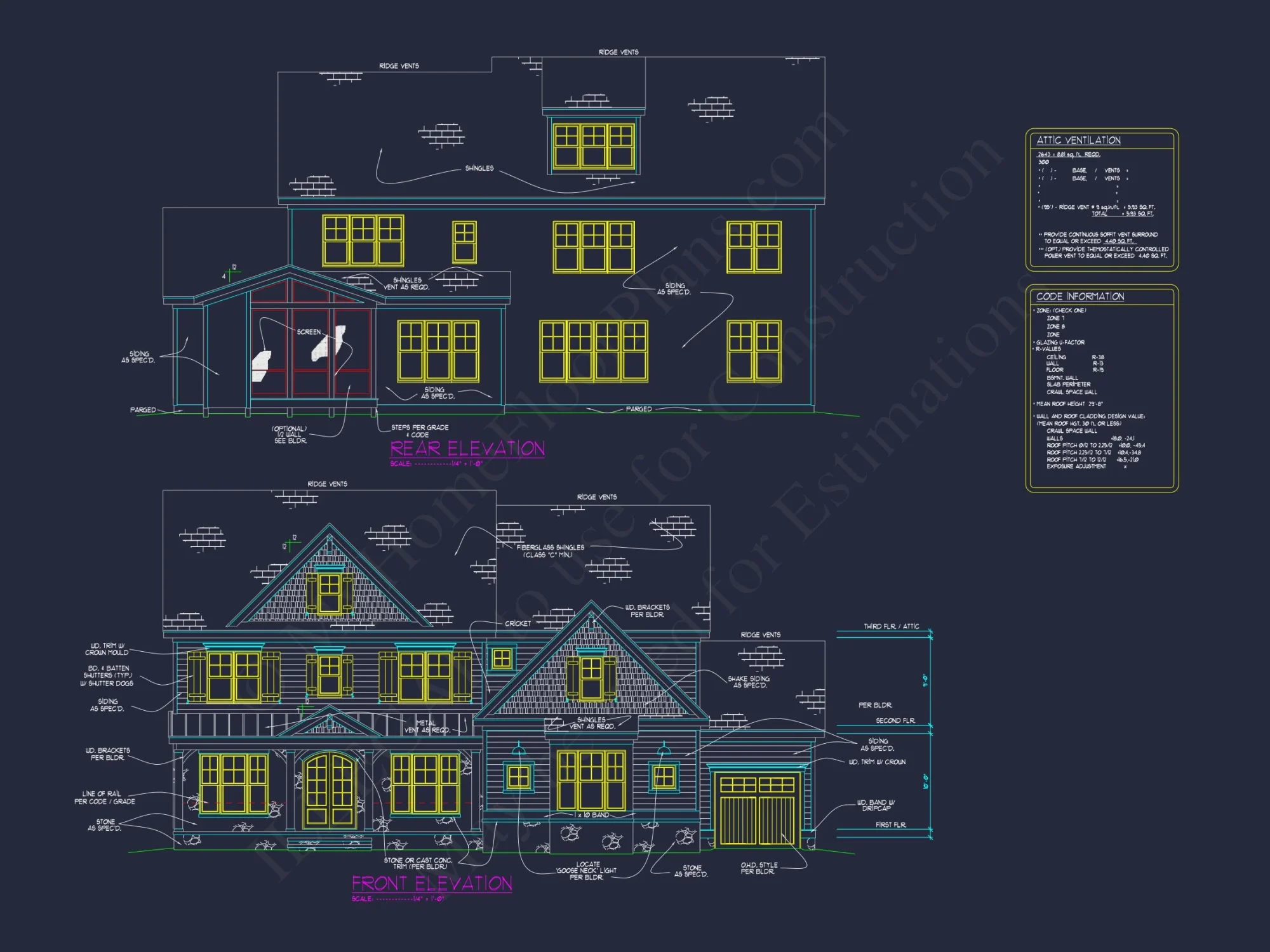 Elegant house Plan with Detailed Blueprint, CAD, and Architecture Designs