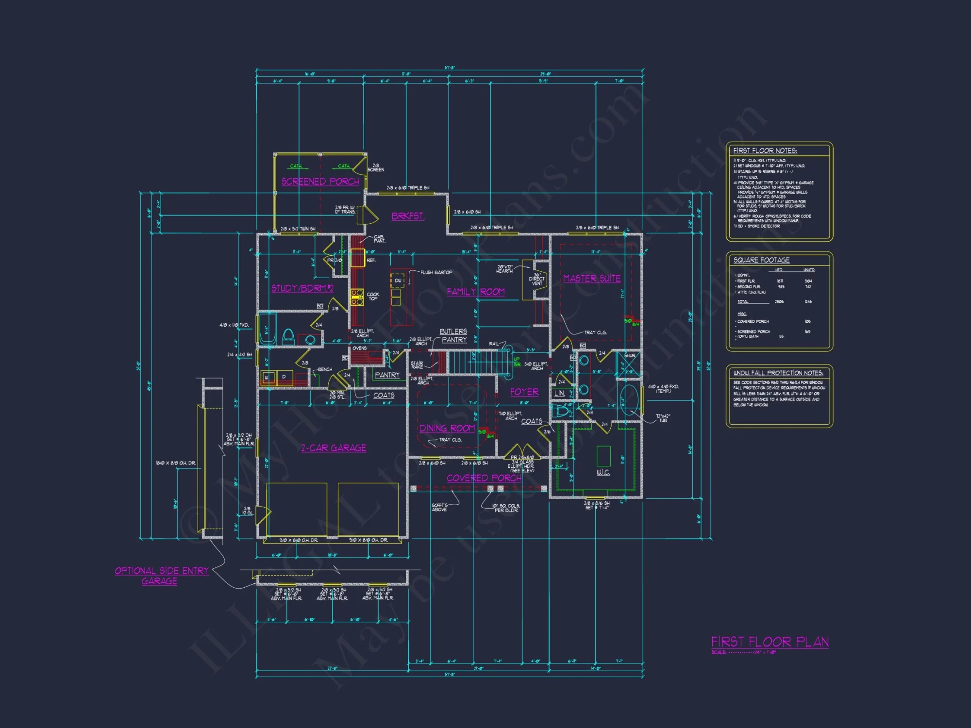 Traditional Craftsman house Plan with Spacious Floor Designs