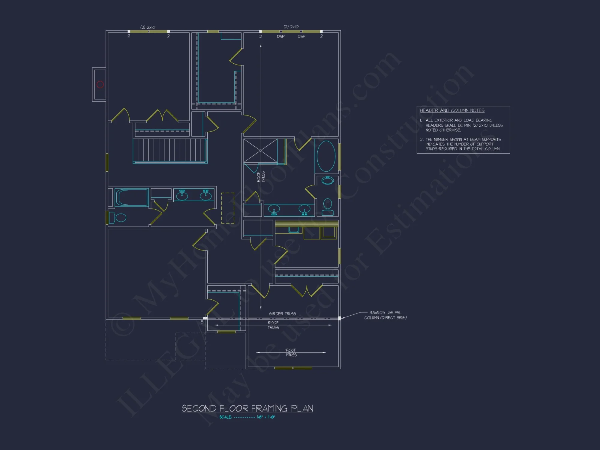 Modern house Design with 2-Story CAD Floor Plans and Details