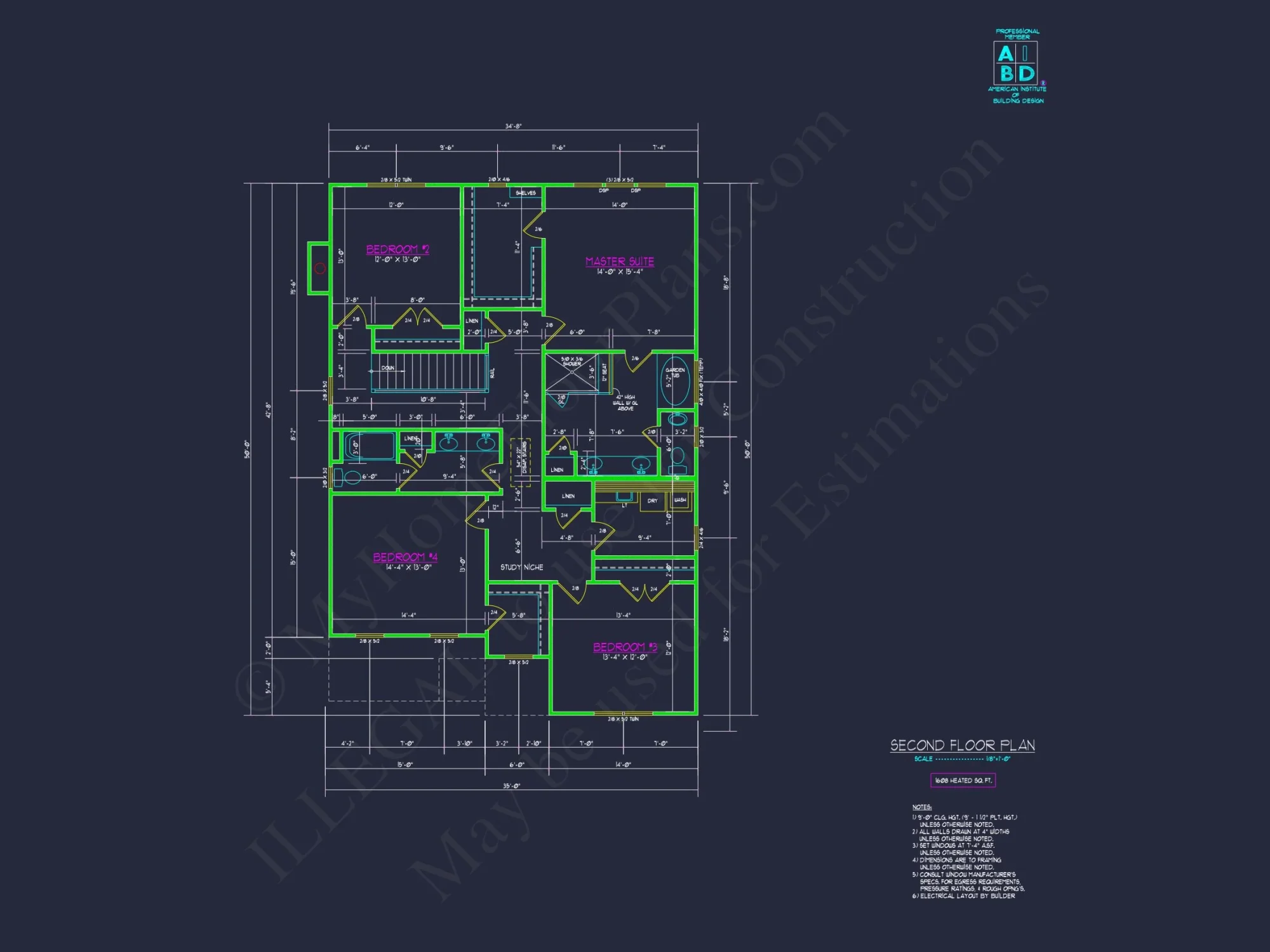 Modern house Design with 2-Story CAD Floor Plans and Details