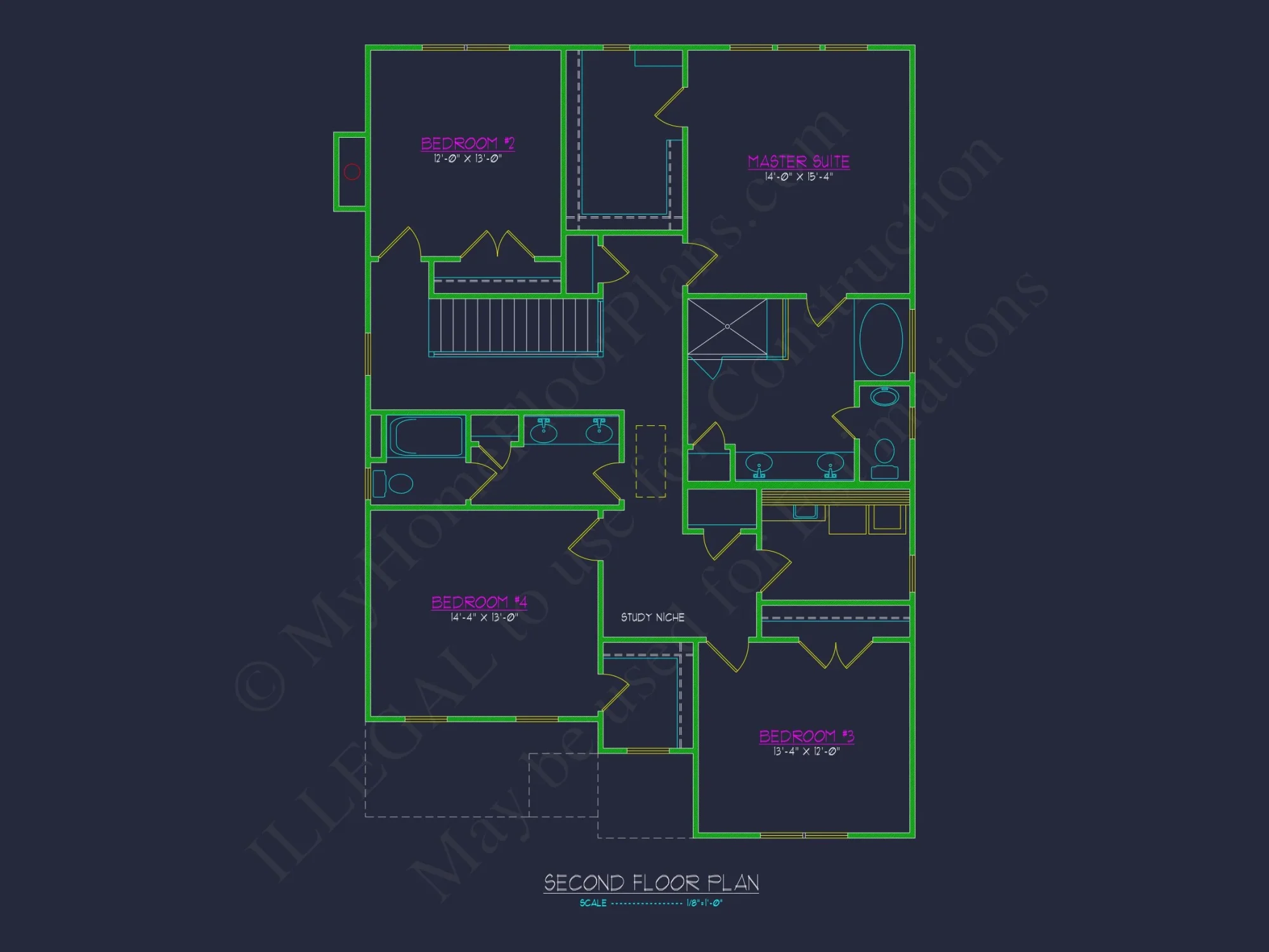 Modern house Design with 2-Story CAD Floor Plans and Details