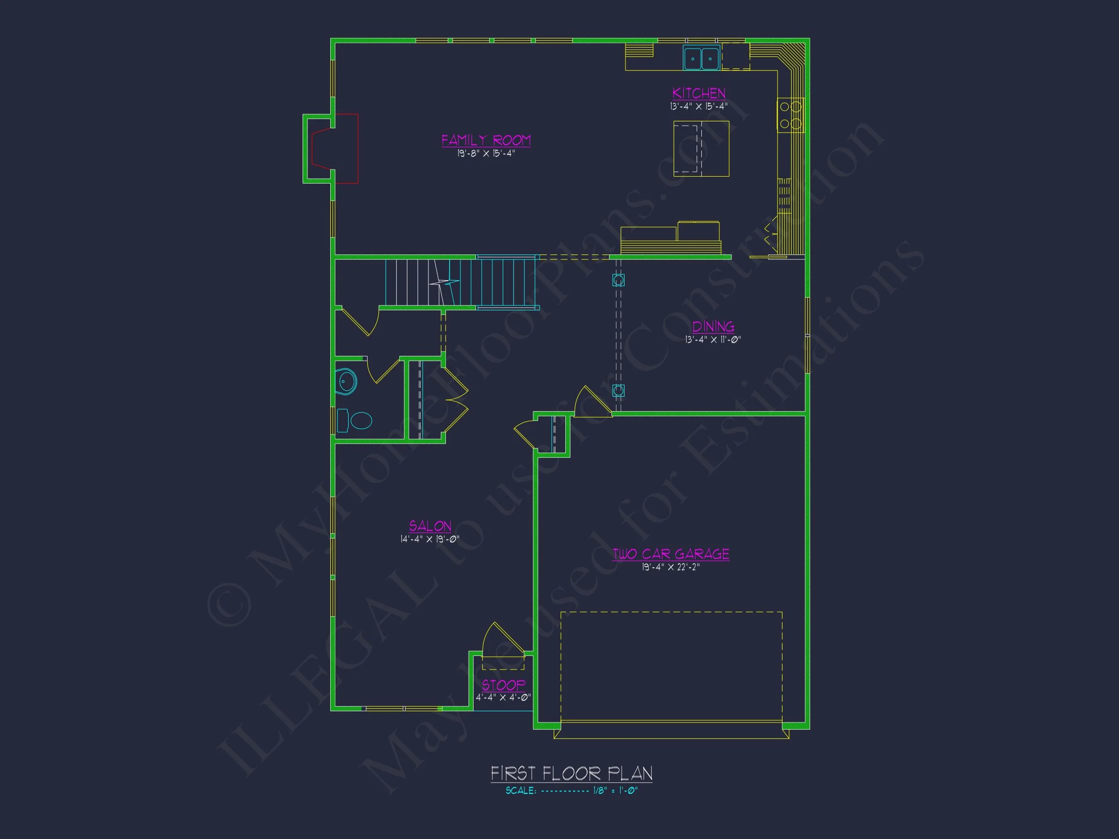 18-1147 HOUSE PLAN - Modern House Design with 2-Story CAD Floor Plans and Details 5 Modern house Design with 2-Story CAD Floor Plans and Details