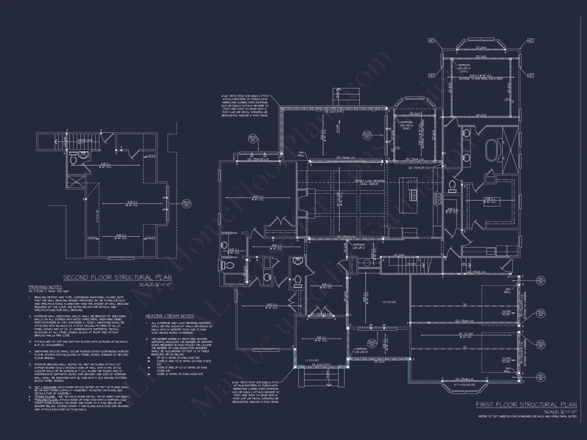 Modern Craftsman house Plan with Bonus Room and 1.5 Floors