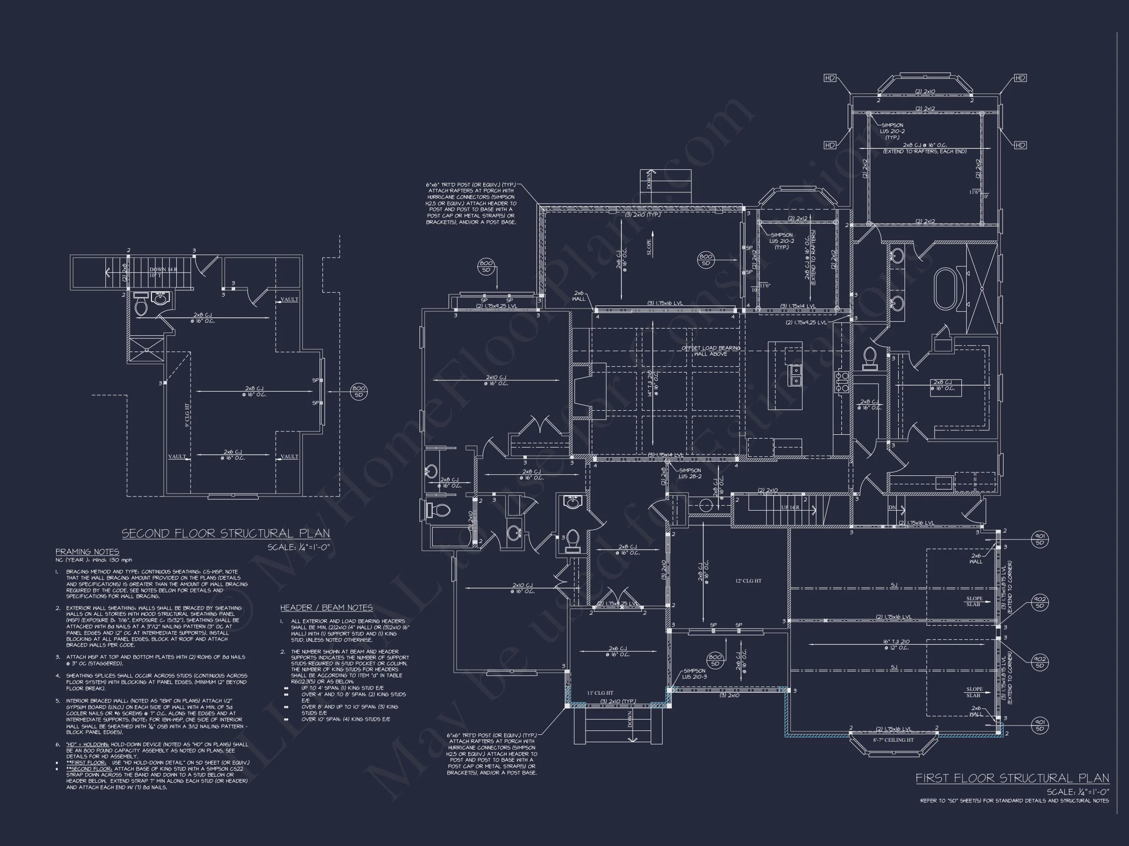 Modern Craftsman house Plan with Bonus Room and 1.5 Floors