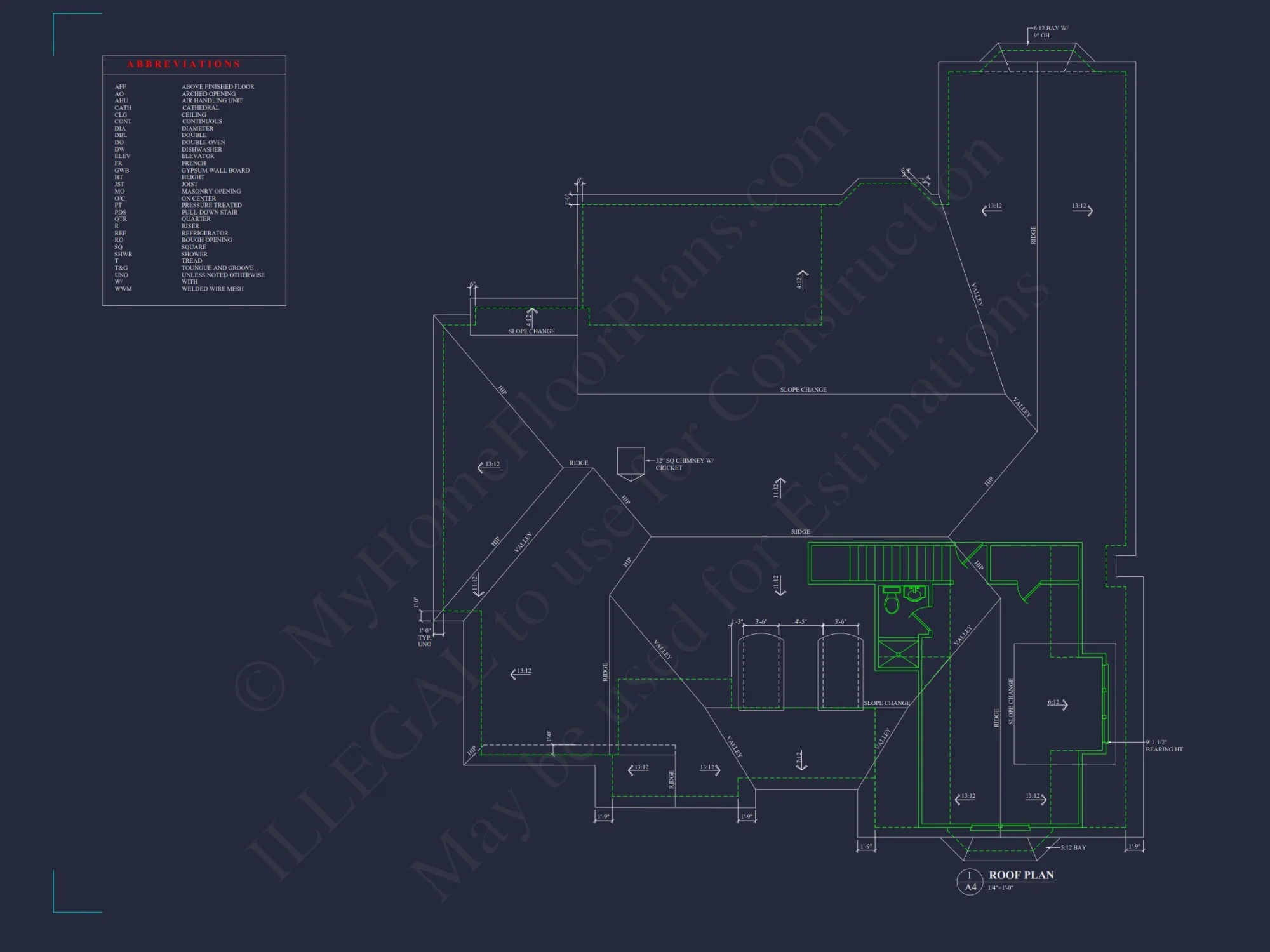 Modern Craftsman house Plan with Bonus Room and 1.5 Floors