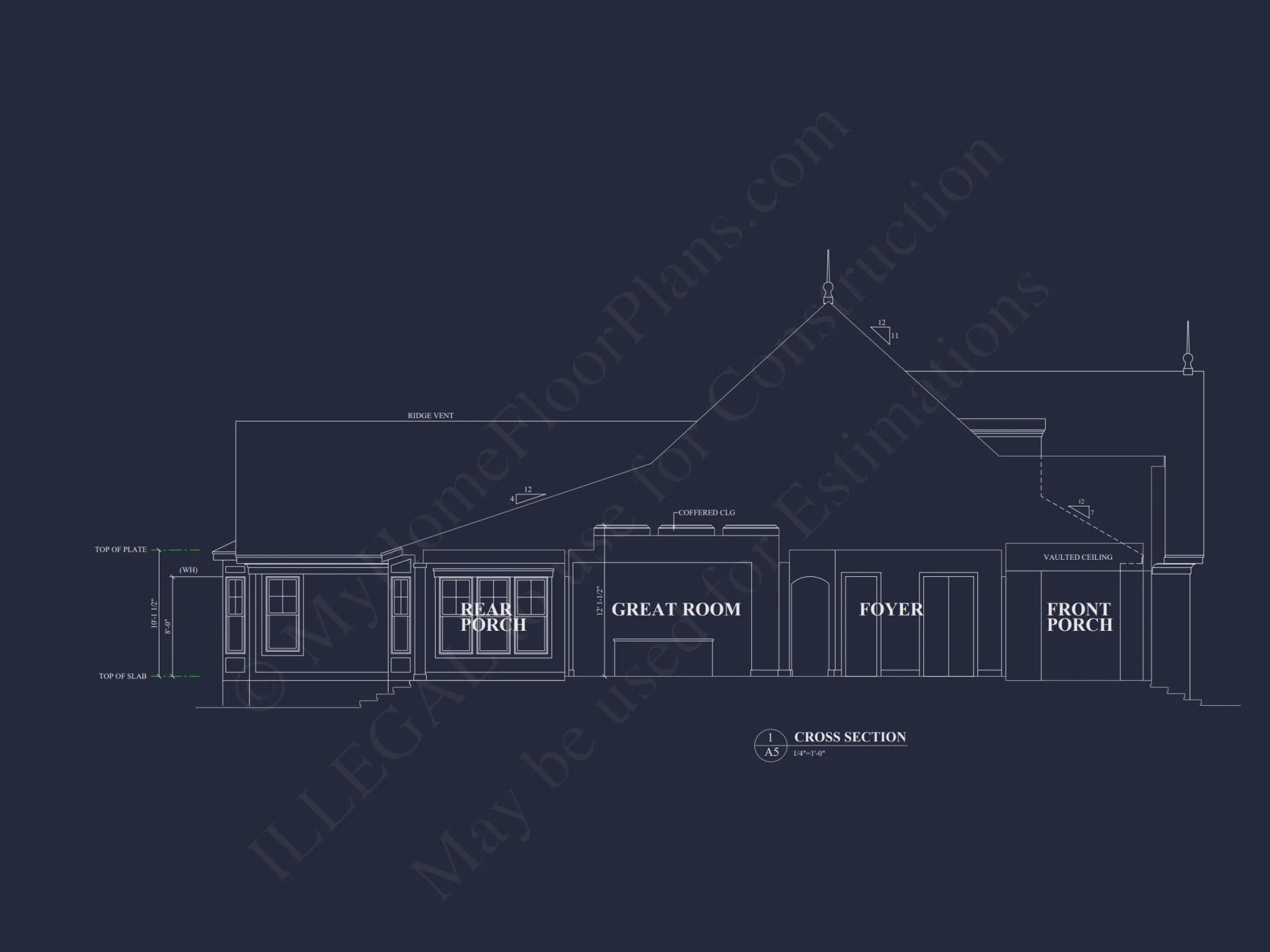 Modern Craftsman house Plan with Bonus Room and 1.5 Floors