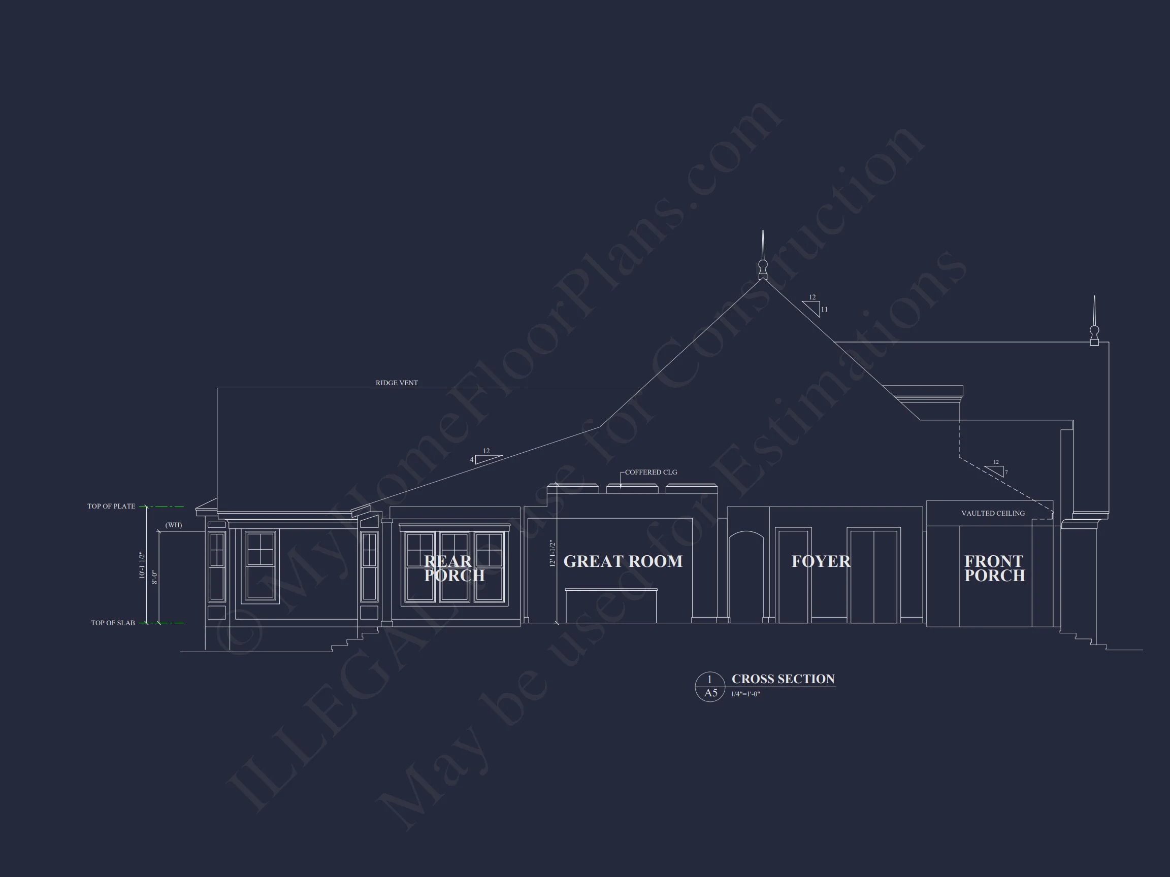 Modern Craftsman house Plan with Bonus Room and 1.5 Floors