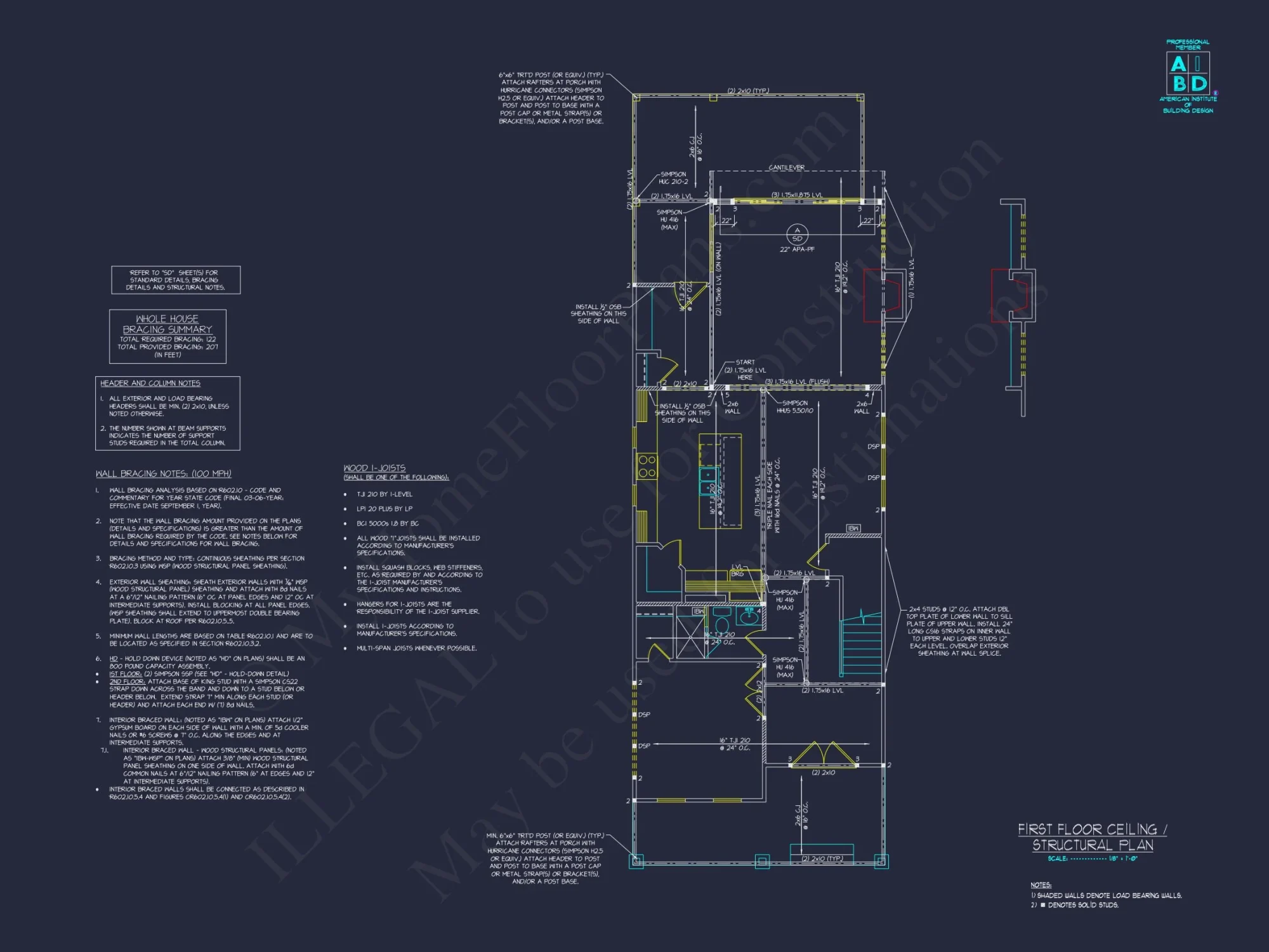 Craftsman house Plan with 2 Floors, Open Floor Plan, and CAD Designs