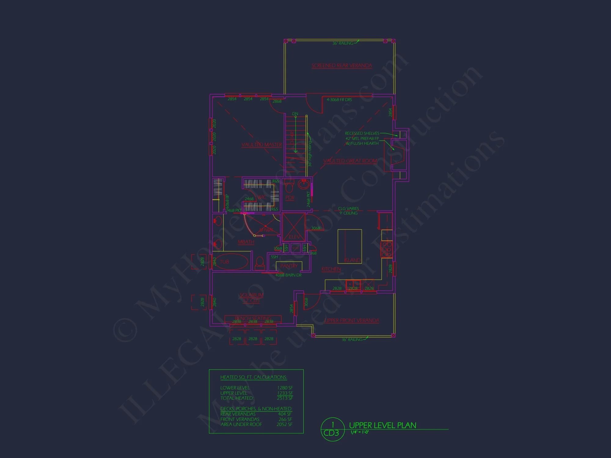 Elegant house Plan with CAD Floor Designs and Architectural Blueprint