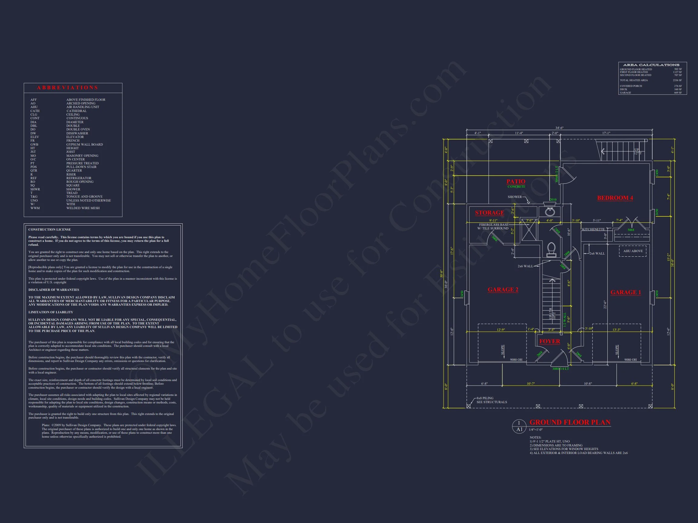 Stylish 3-Story Coastal house Plan with CAD Blueprint Designs