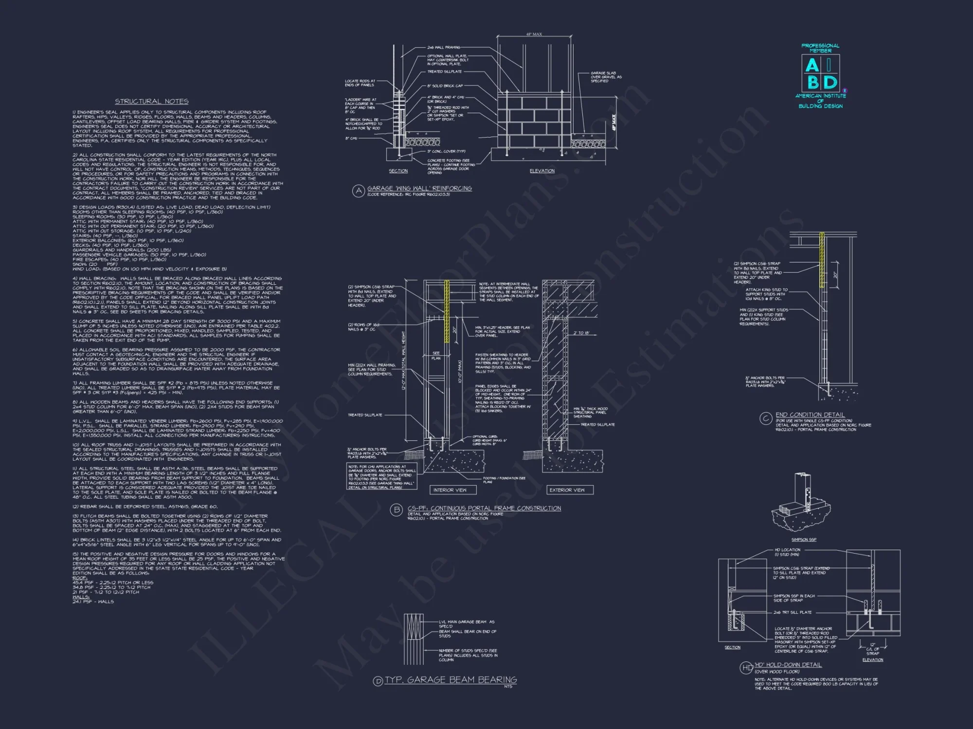 Craftsman Floor Plan with Bonus Room, CAD Blueprint & Designs