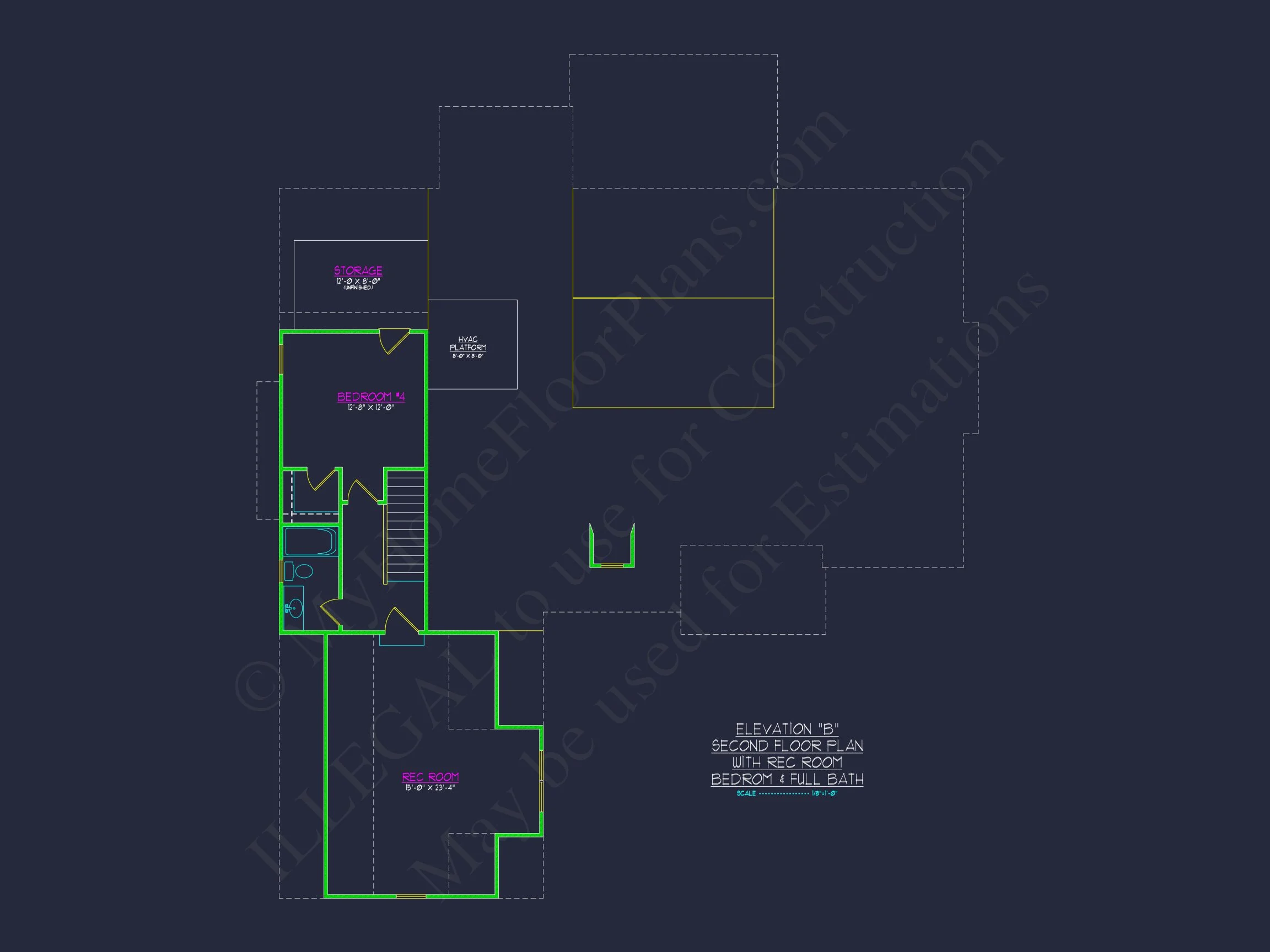 18-1019 HOUSE PLAN - Craftsman Floor Plan with Bonus Room, CAD Blueprint & Designs 6 Craftsman Floor Plan with Bonus Room, CAD Blueprint & Designs